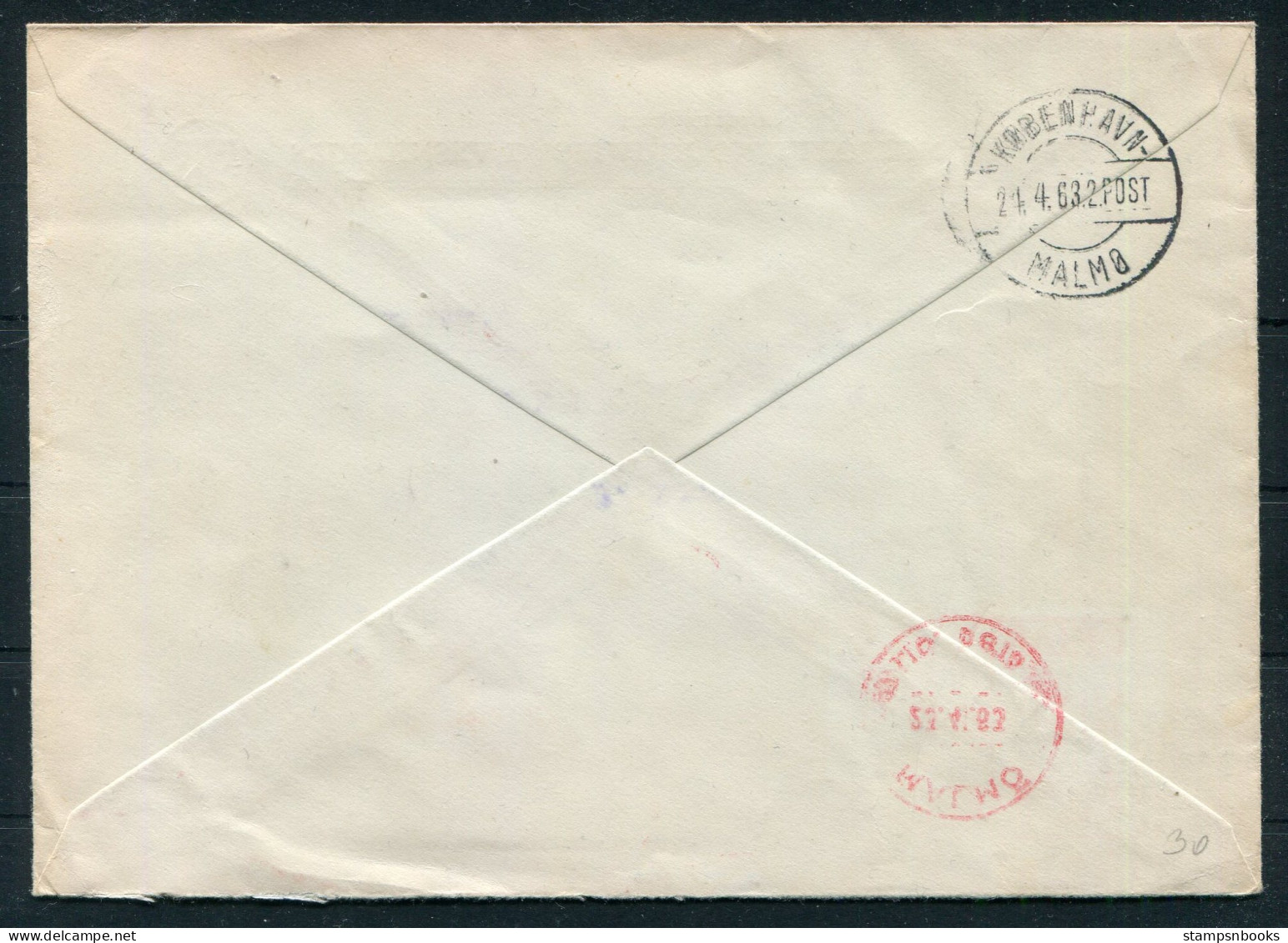 1963 Sweden 105ore Rate Malmo SDS Franking Machine Express Cover, Sydsvenska Dagbladet Snallposten - Denmark - Lettres & Documents