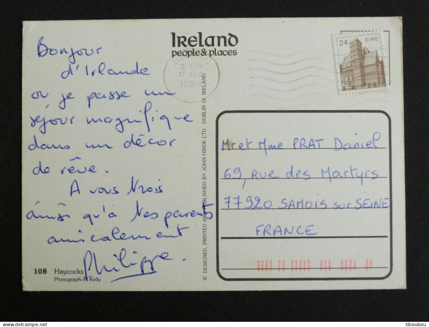 IRLANDE IRELAND EIRE AVEC YT 571 CHAPELLE DE CORMAC - HAYCOCKS - Storia Postale