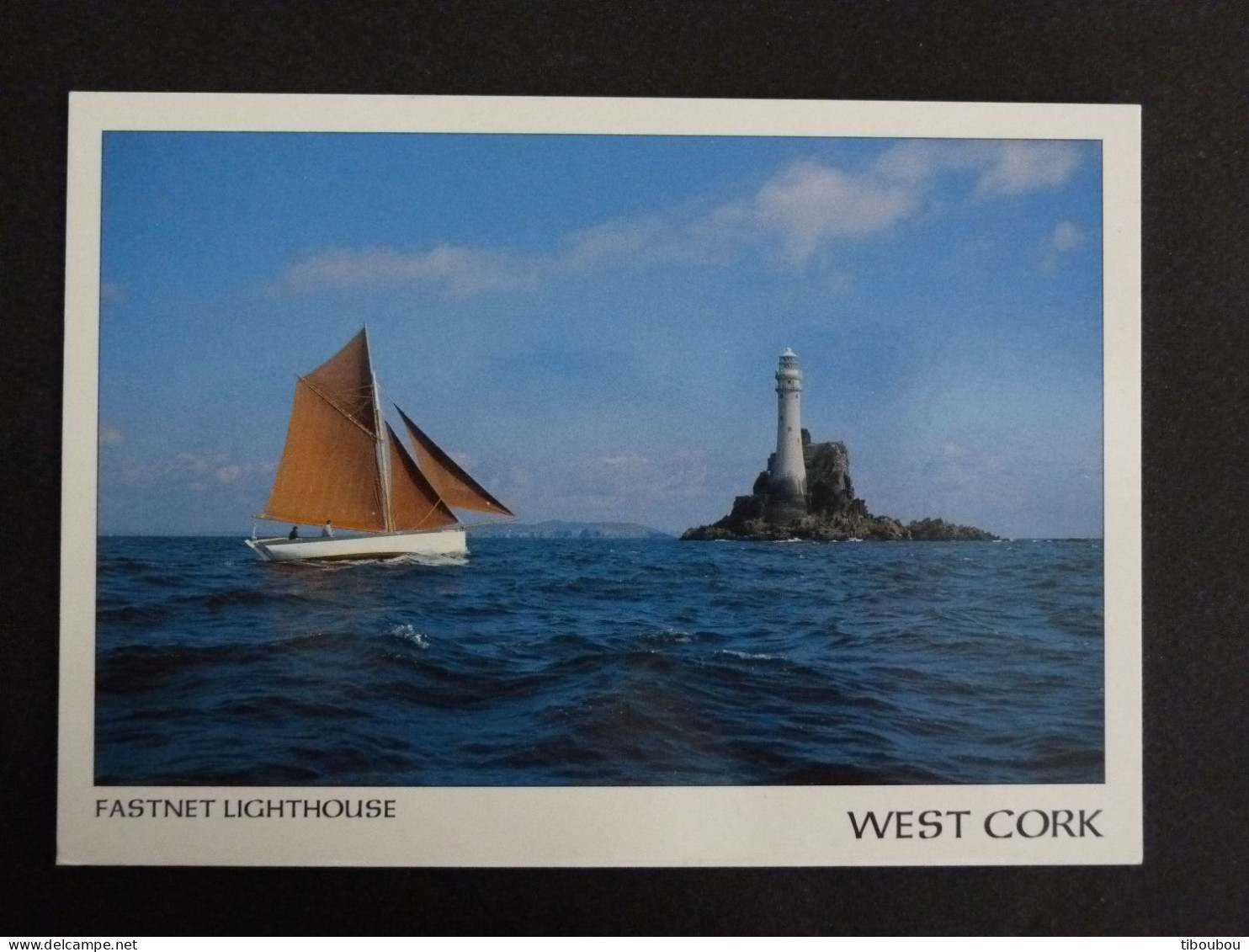 IRLANDE IRELAND EIRE AVEC YT 980 ROUGE GORGE OISEAU BIRD VOGEL - THE FASTNET LIGHTHOUSE WEST CORK - Cartas & Documentos