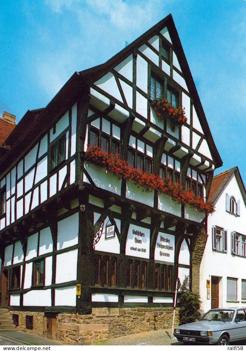 1 AK Germany / Hessen * Gelnhausen - Gottisches Haus - Erbaut Um 1356 - Eines Der ältesten Fachwerkhäuser Hessens * - Gelnhausen