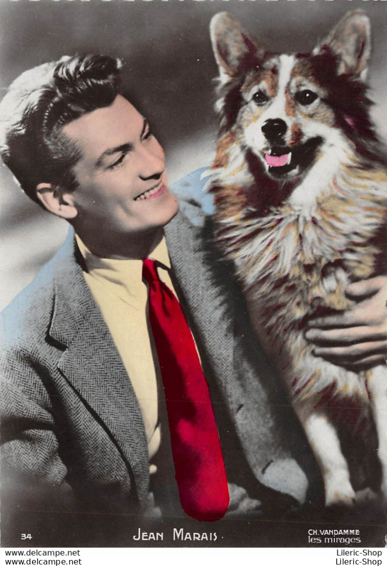 Spectacle Artiste Français Comédien Acteur De Cinéma Jean MARAIS (Ch.Vandamme) Et Son Fidèle Chien MOULOUK - Actores