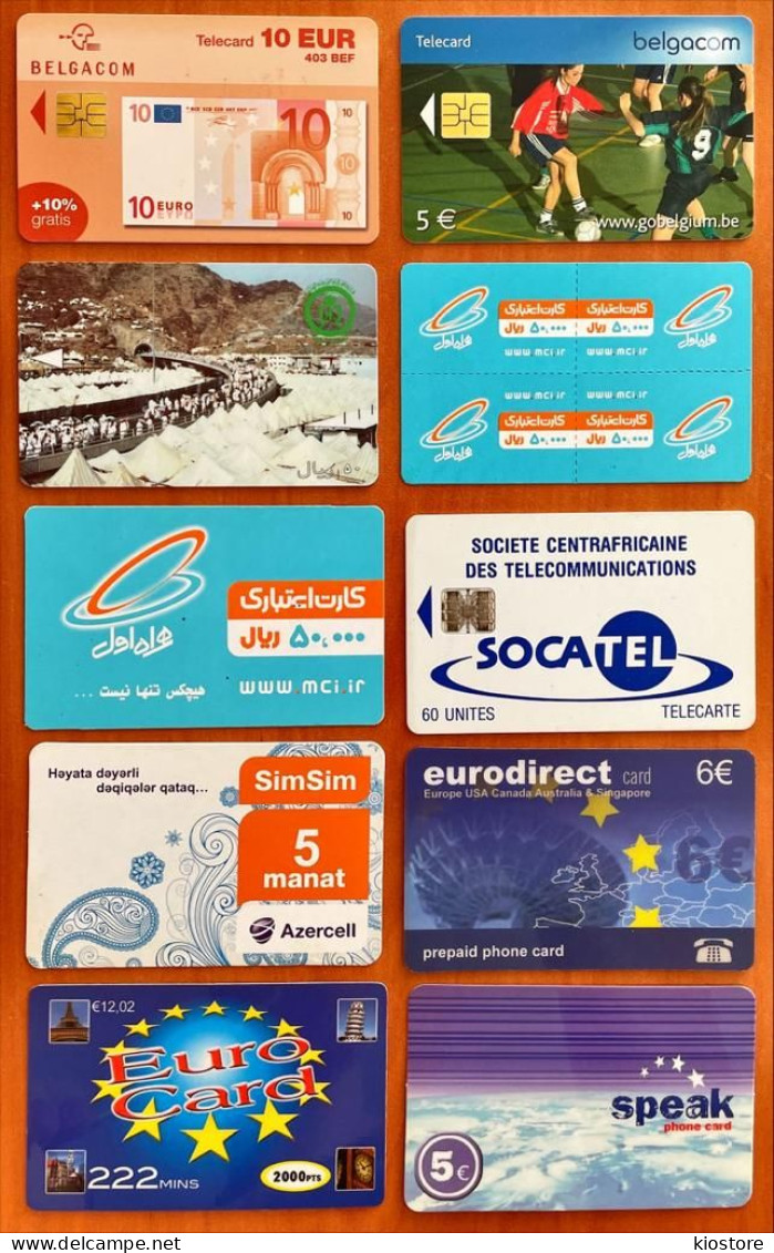 10 Different Phonecards For Collection - Operadores De Telecom