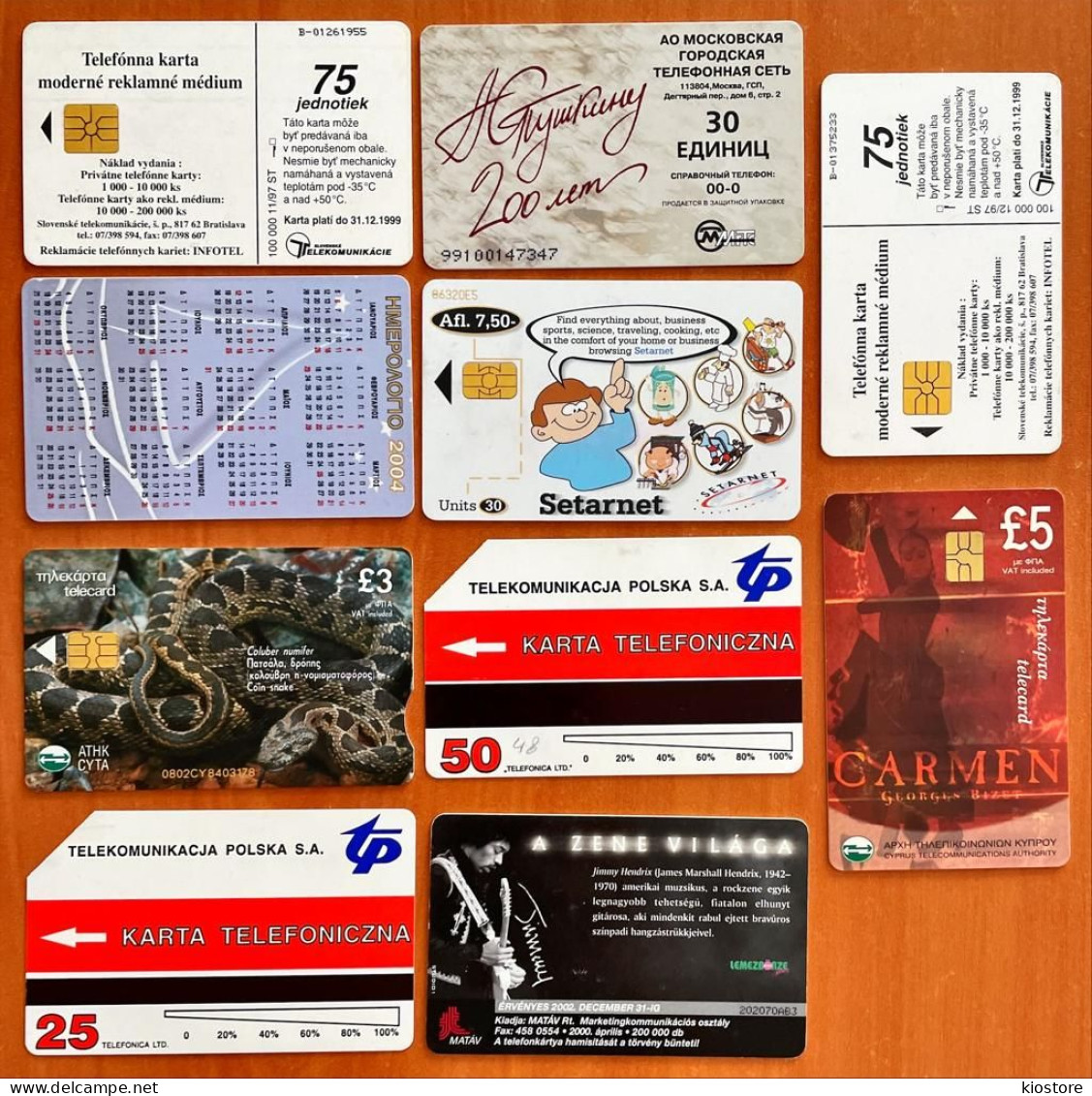 10 Different Phonecards For Collection - Operadores De Telecom