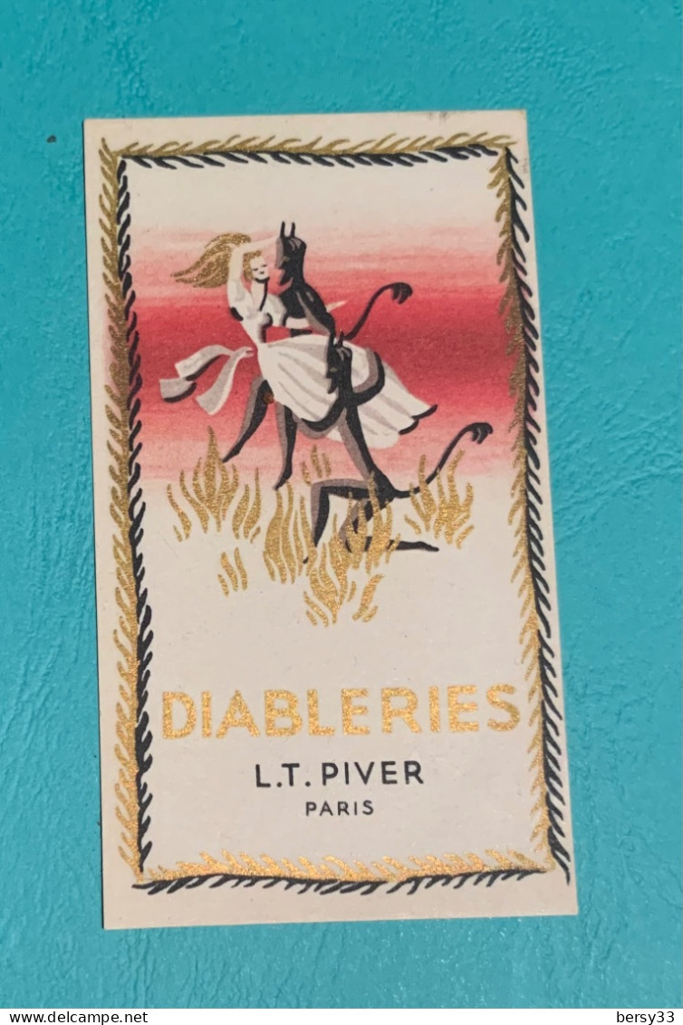 LT PIVER PARIS DIABLERIES Carte Parfumée - Anciennes (jusque 1960)