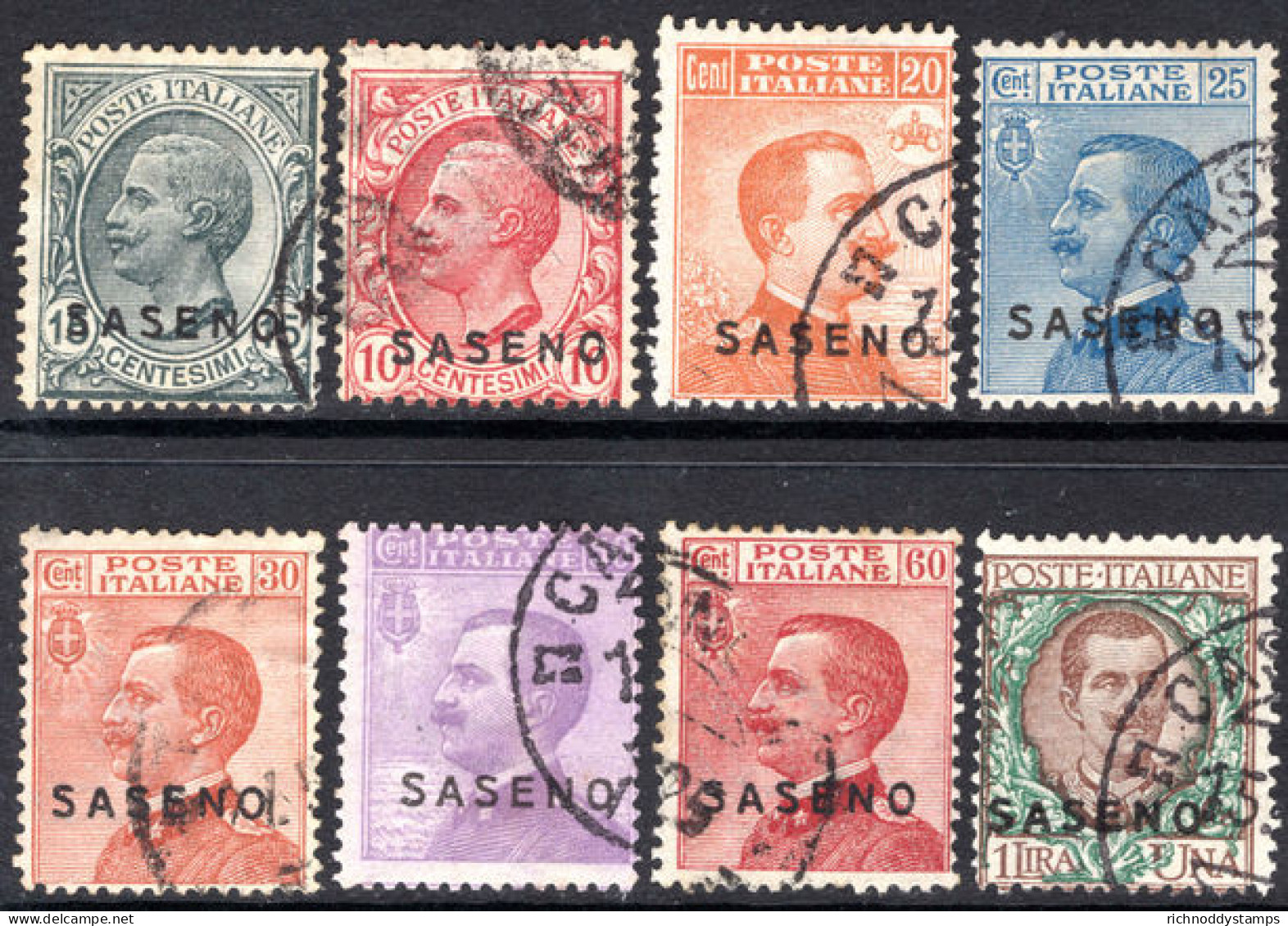 Saseno 1923 Set Very Fine Used. - Saseno