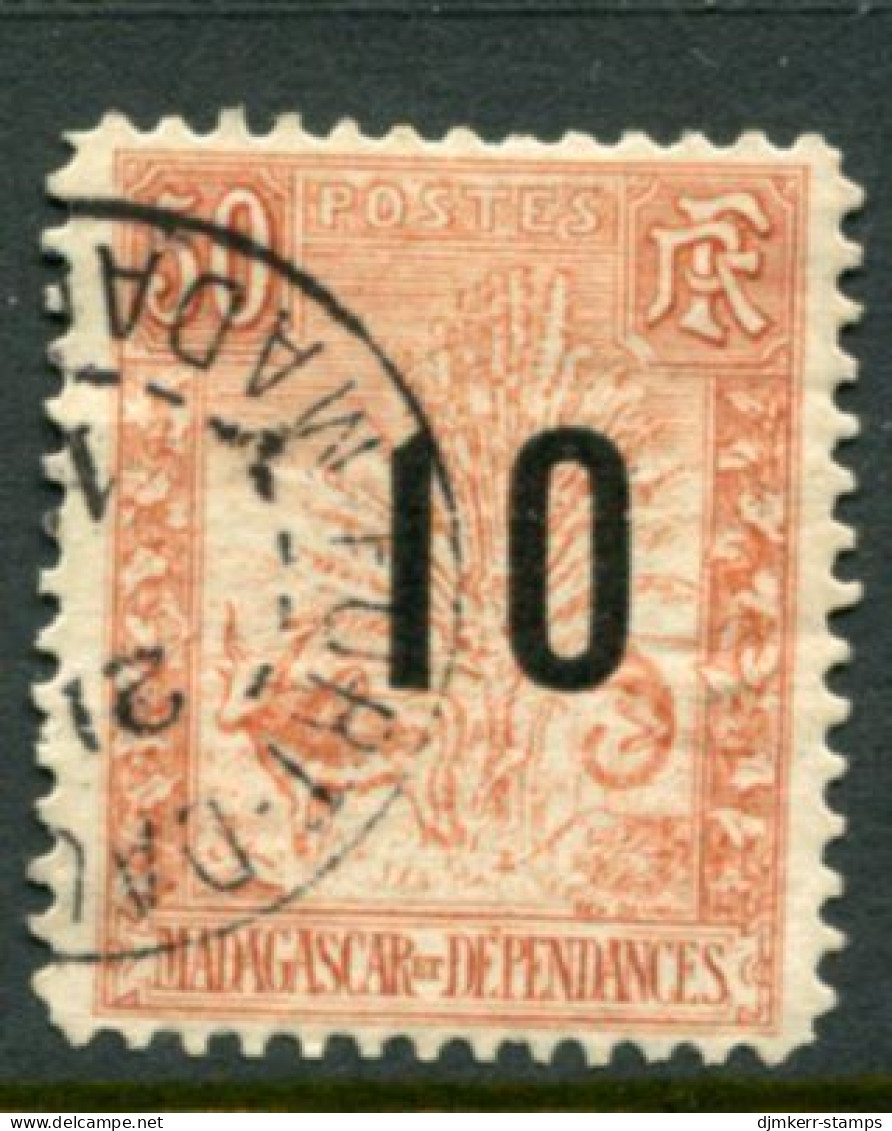 MADAGASCAR 1912 Surcharge 10 On 50 C. Used.  Yv. 119; SG 78 - Gebruikt