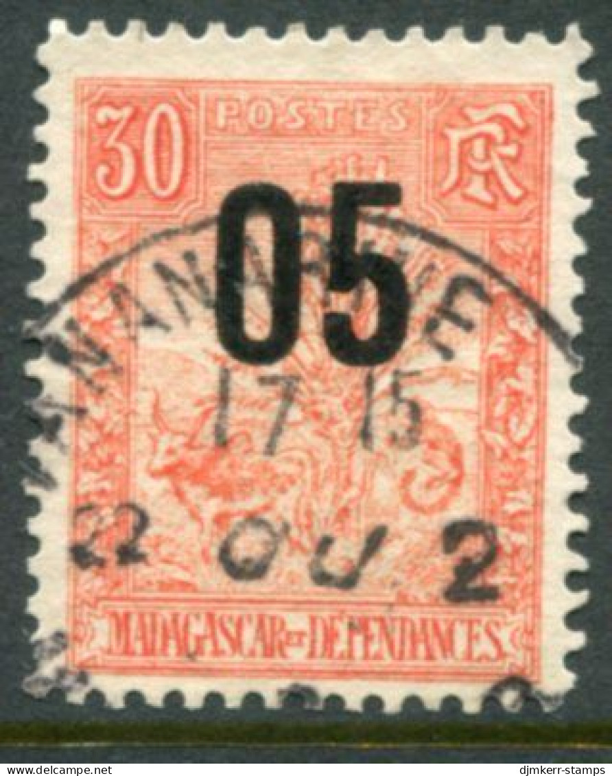 MADAGASCAR 1912 Surcharge 5 On 30 C. Used.  Yv. 117; SG 76 - Usati