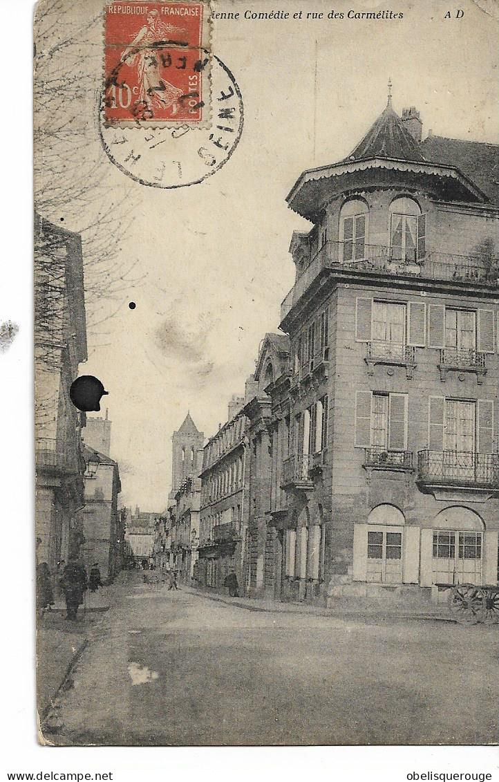 76 LE HAVRE RUE DE L ANCIENNE COMEDIE RUE DES CARMELITES AD EN 1917 - Station