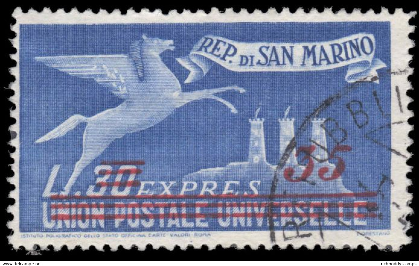 San Marino 1948 Express Letter 35l On 30l Fine Used. - Used Stamps