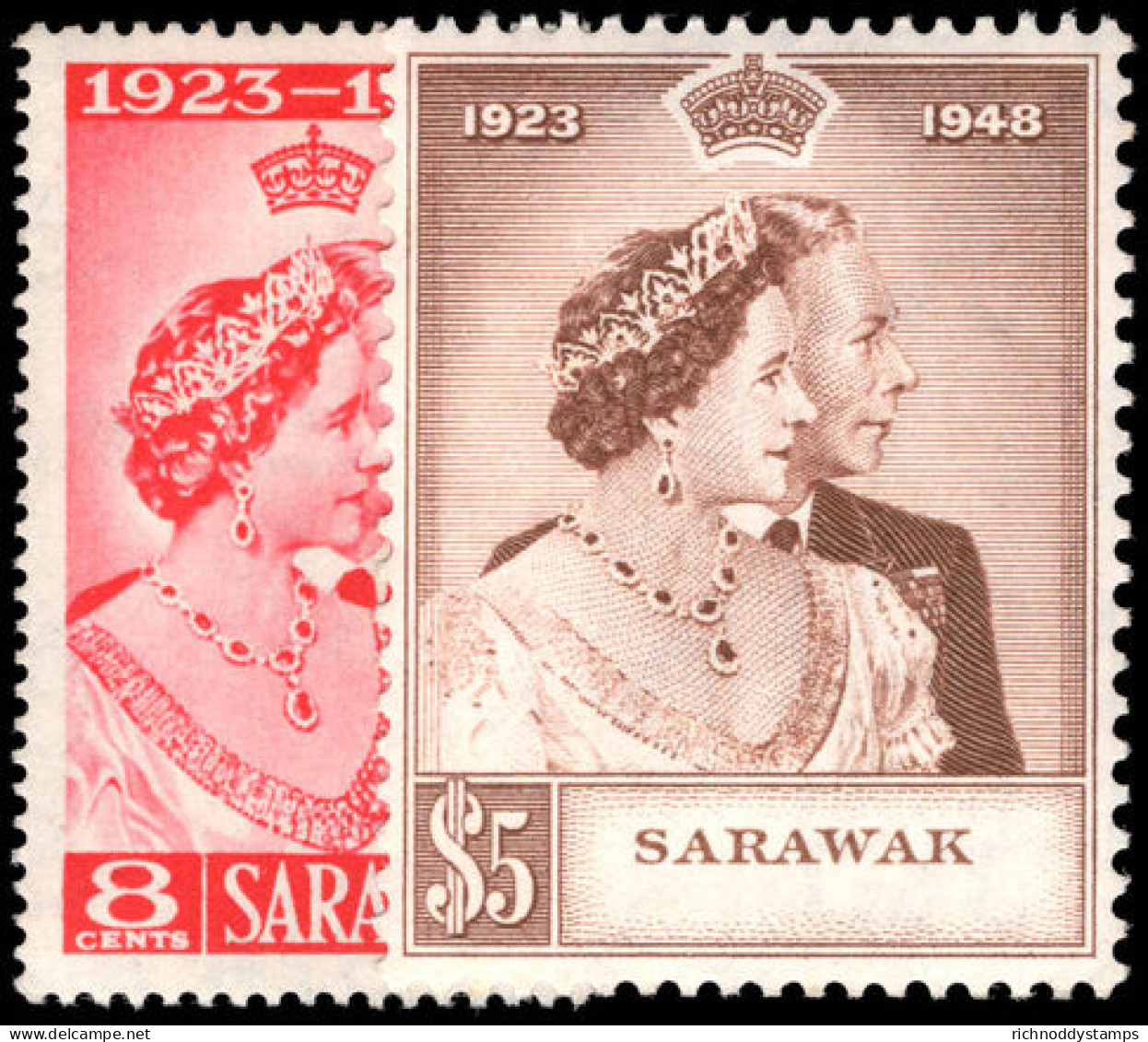 Sarawak 1948 Silver Wedding Lightly Mounted Mint. - Sarawak (...-1963)