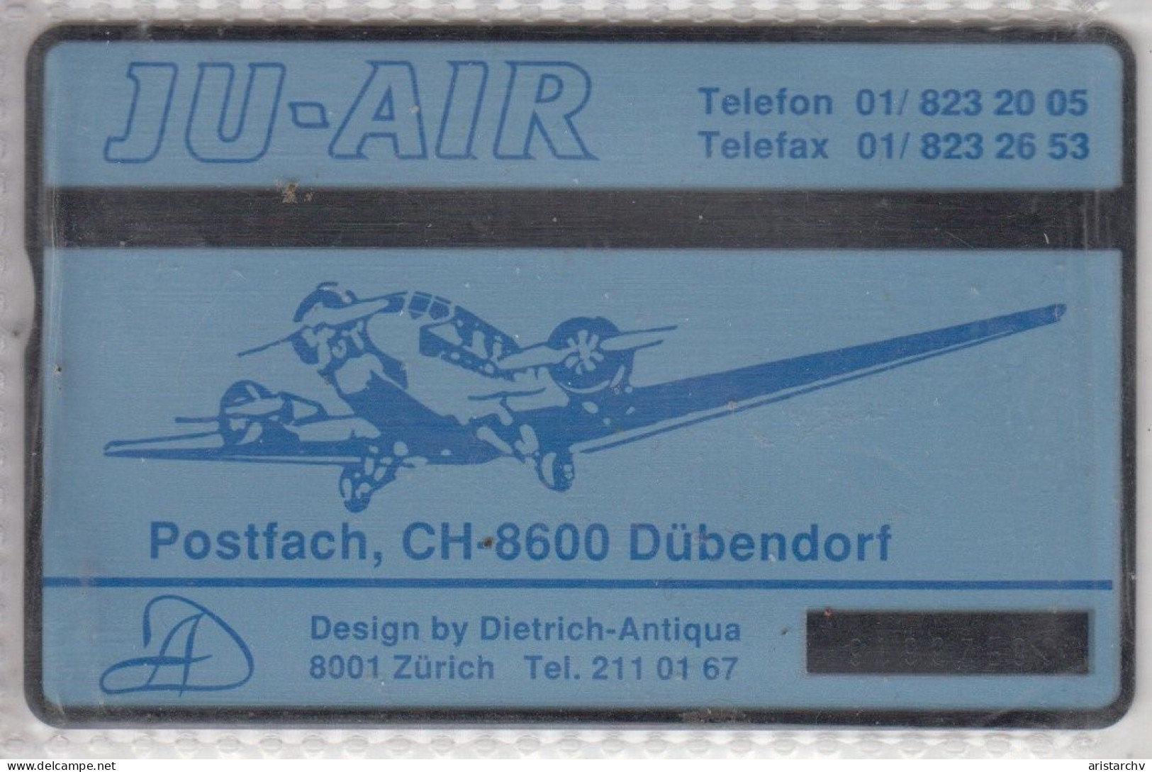 SWITZERLAND 1991 PLANE AVIATION JU-AIR - Airplanes