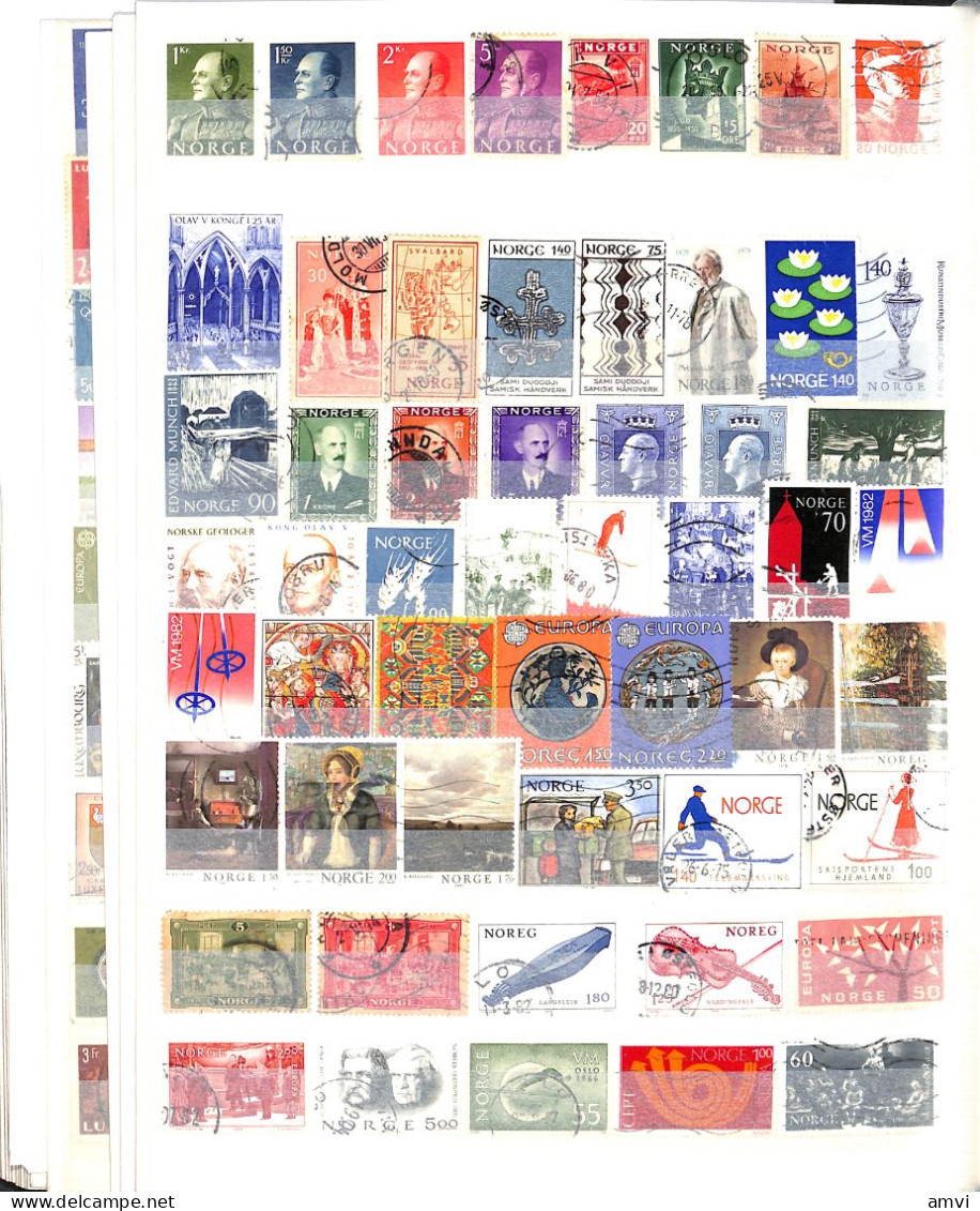 23-0611 Sam Collection Environs 230 Timbres Norvege Sans Album - Sammlungen