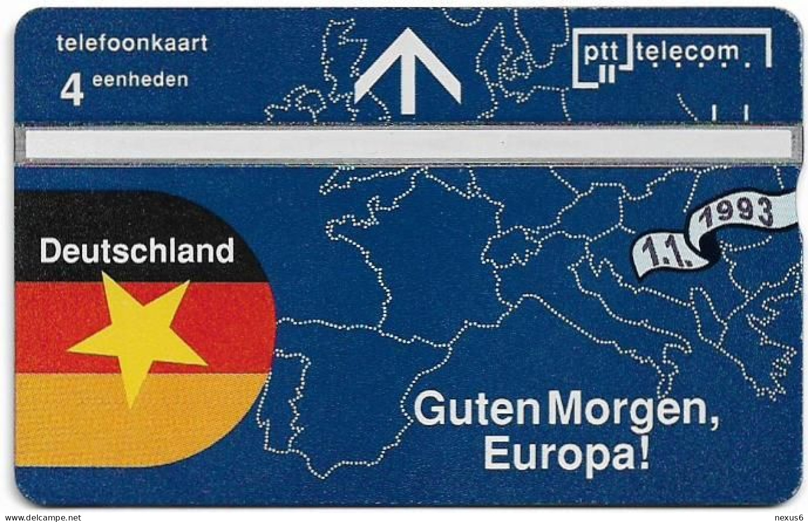 Netherlands - KPN - L&G - R040-05 - Guten Morgen, Europa! Deutschland - 302L - 02.1993, 4Units, 5.000ex, Mint - Privées