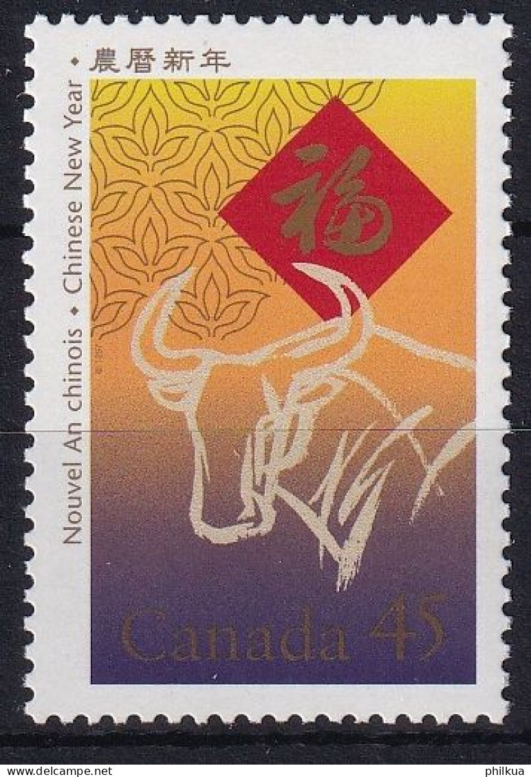 MiNr. 1608  Kanada (Dominion) 1997, 7. Jan. Chinesisches Neujahr: Jahr Des Ochsen - Postfrisch/**/MNH - Ongebruikt