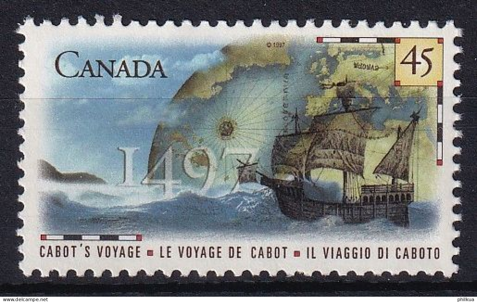 MiNr. 1627 Kanada (Dominion) 1997, 24. Juni. 500. Jahrestag Der Seereise Von Giovanni Caboto Zur O - Postfrisch/**/MNH - Ongebruikt