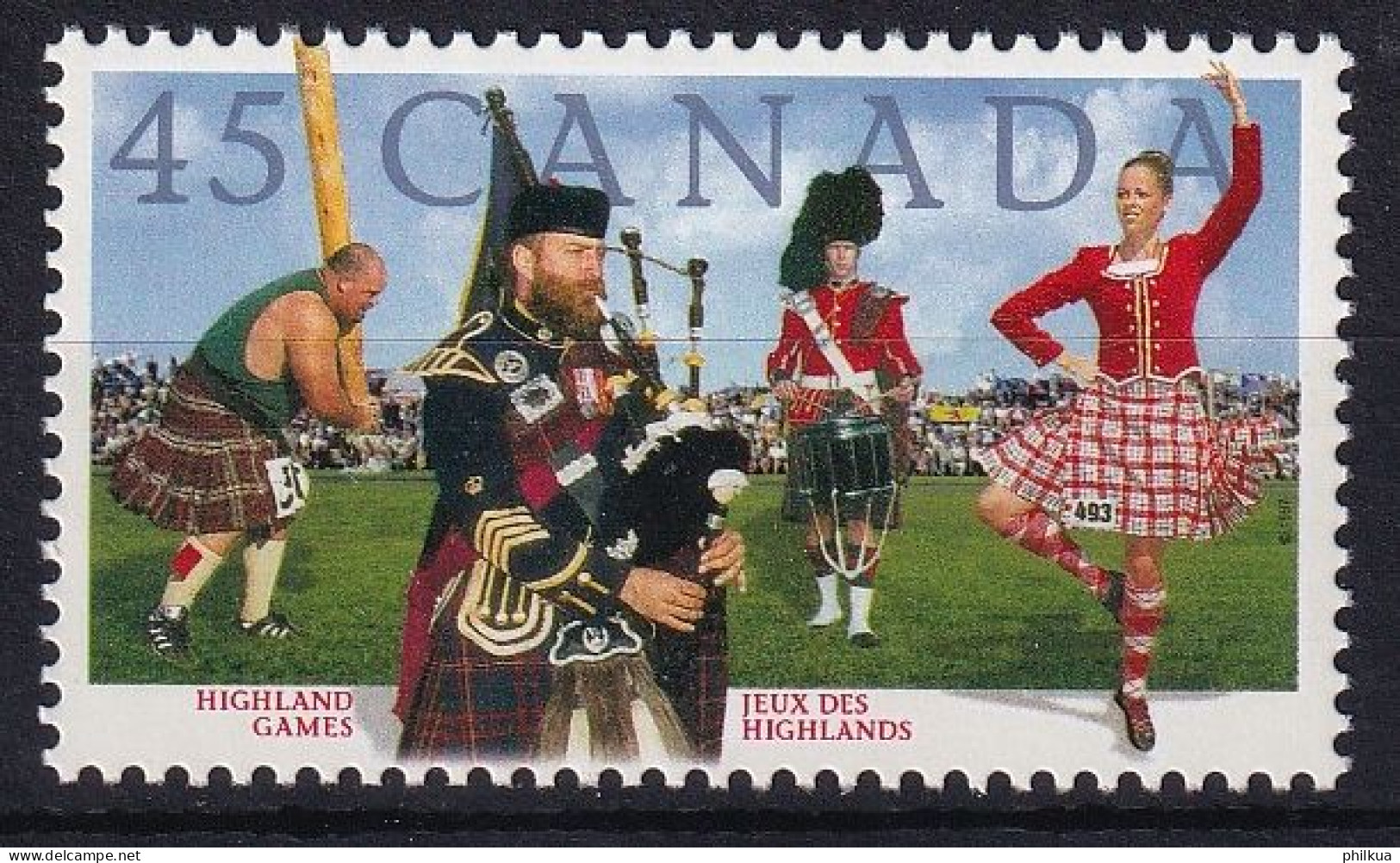 MiNr. 1633 Kanada (Dominion) 1997, 1. Aug. 50 Jahre Glengarry Highland Games, Maxville - Postfrisch/**/MNH - Ongebruikt