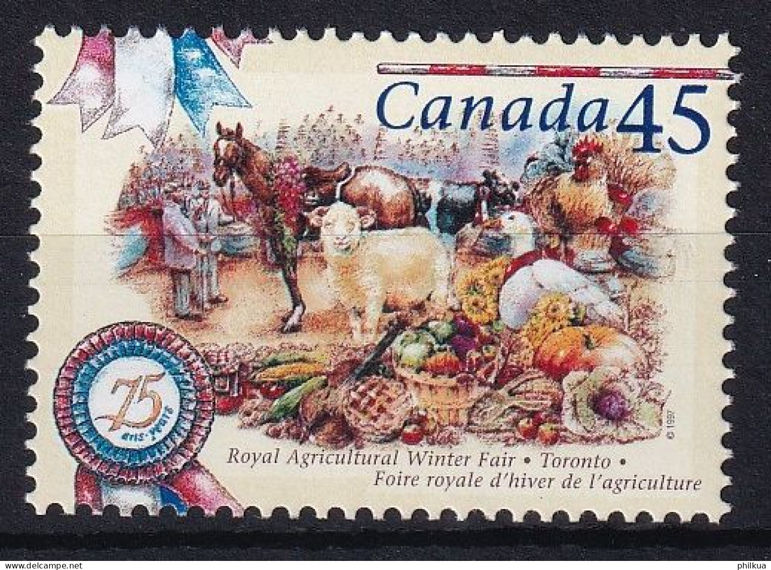 MiNr. 1651 Kanada (Dominion) 1997, 6. Nov. 75 Jahre Königliches Winter-Landwirtschaftsfest, Toront - Postfrisch/**/MNH - Nuevos