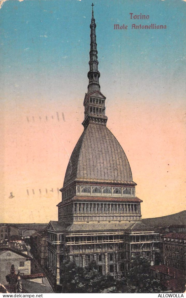 21327 " TORINO-MOLE ANTONELLIANA " -VERA FOTO -CART. POST. SPED.1927 - Mole Antonelliana