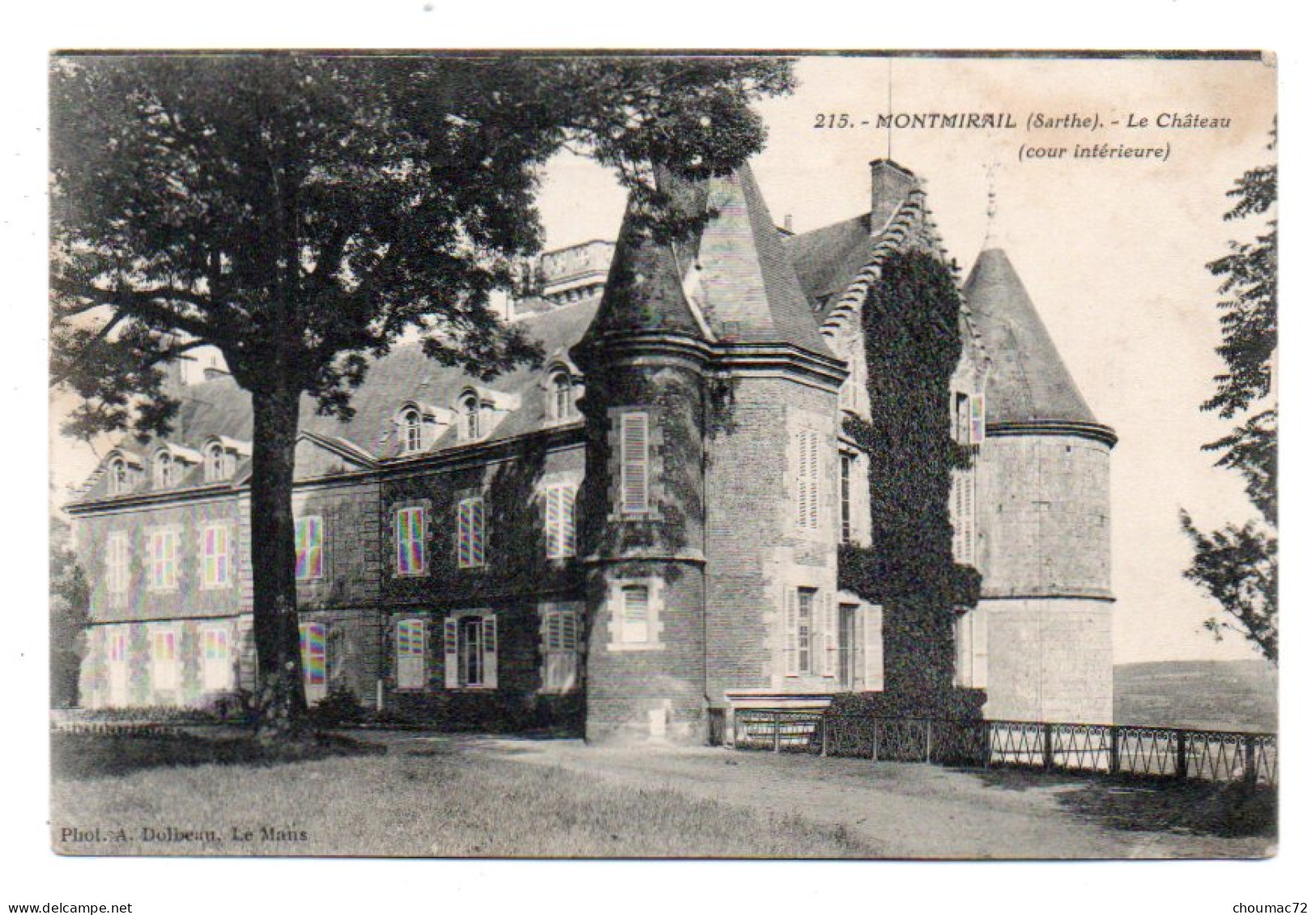 (72) 2803, Montmirail, Dolbeau 215, Le Château, Cour Intérieure, état - Montmirail