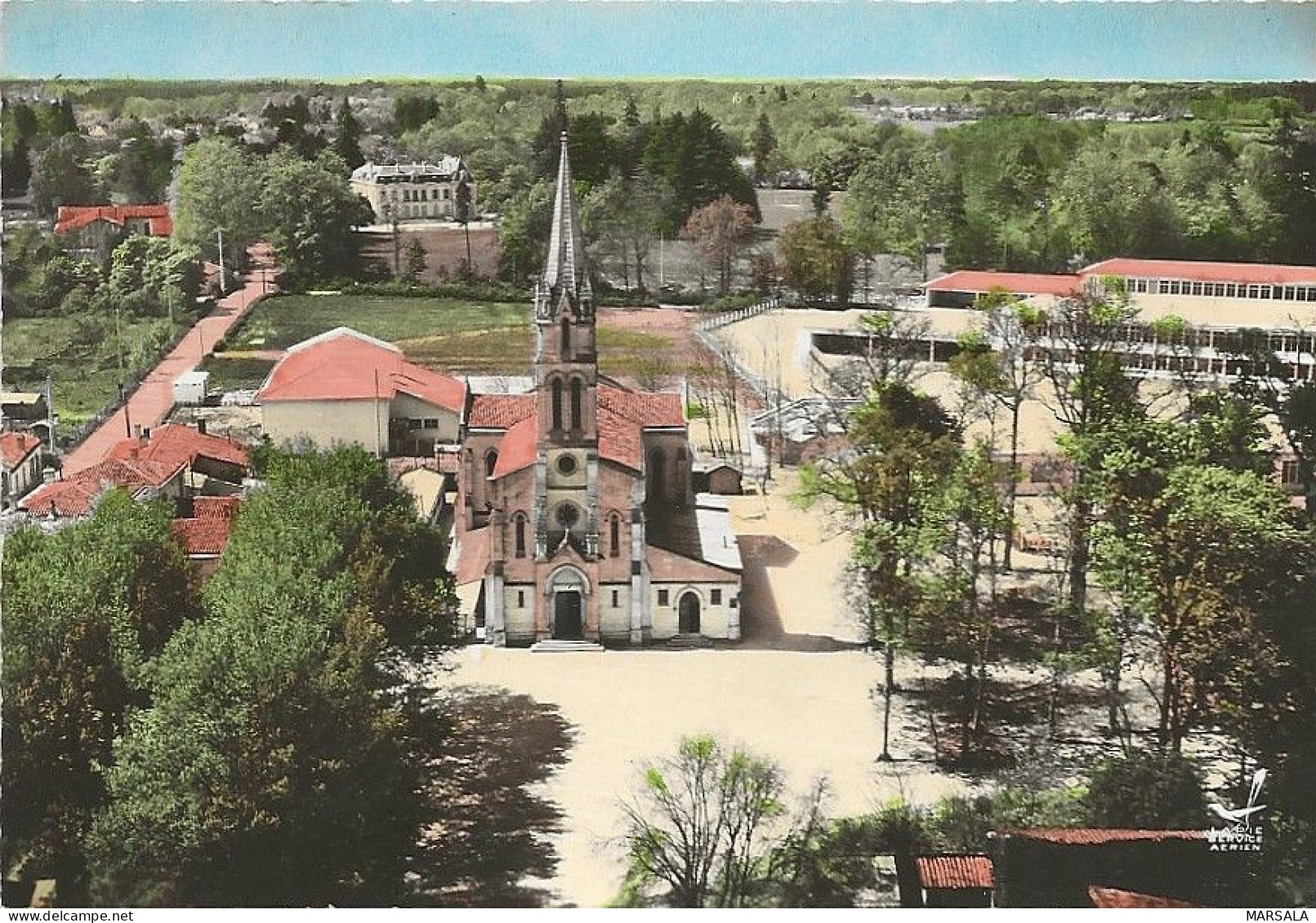 CPSM Gradignan  L'église Et Le Groupe Scolaire - Gradignan