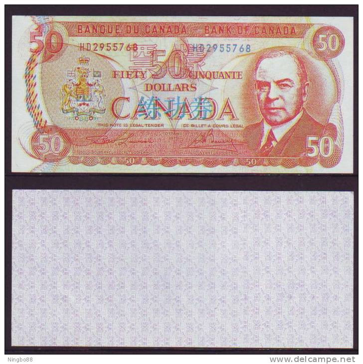 China BOC Bank (bank Of China) Training/test Banknote,Canada Dollars A Series $50 Note Specimen Overprint - Kanada