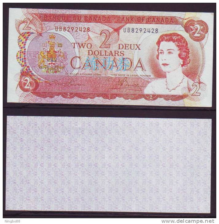 China BOC Bank (bank Of China) Training/test Banknote,Canada Dollars A Series $2 Note Specimen Overprint - Canada