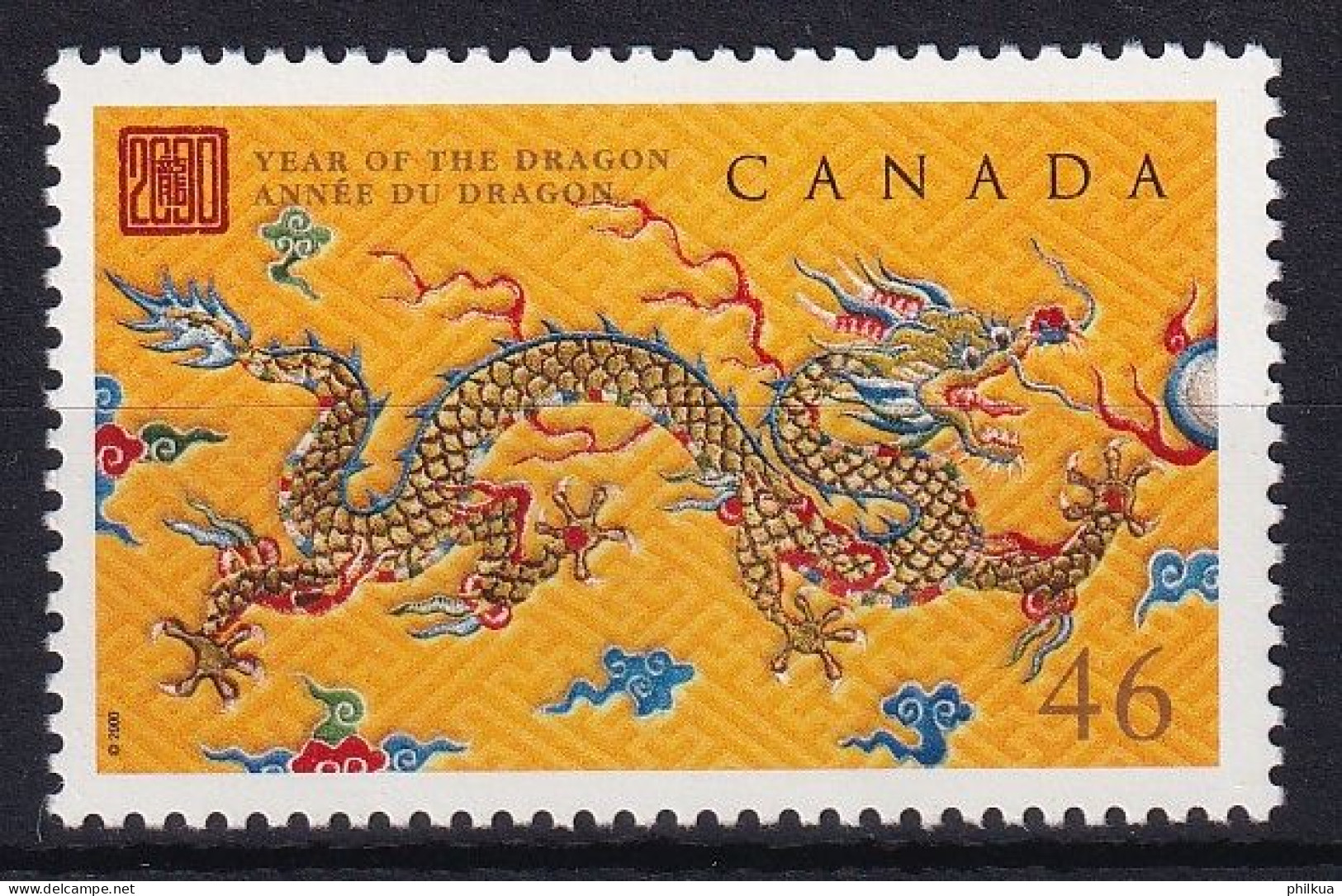 MiNr. 1889 - 1890 (Block 38) Kanada (Dominion) 2000, 5. Jan. Chinesisches Neujahr: Jahr Des Drache - Postfrisch/**/MNH - Neufs