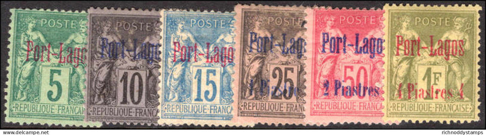 Port Lagos 1893 Set Unused Top 2 Values Lightly Mounted Mint. - Neufs