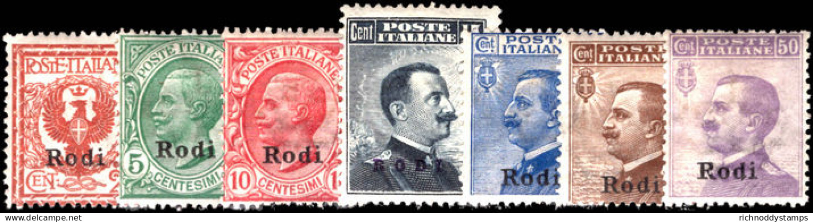 Rodi 1912 Set Of Original Values Fine Lightly Mounted Mint. - Aegean (Rodi)