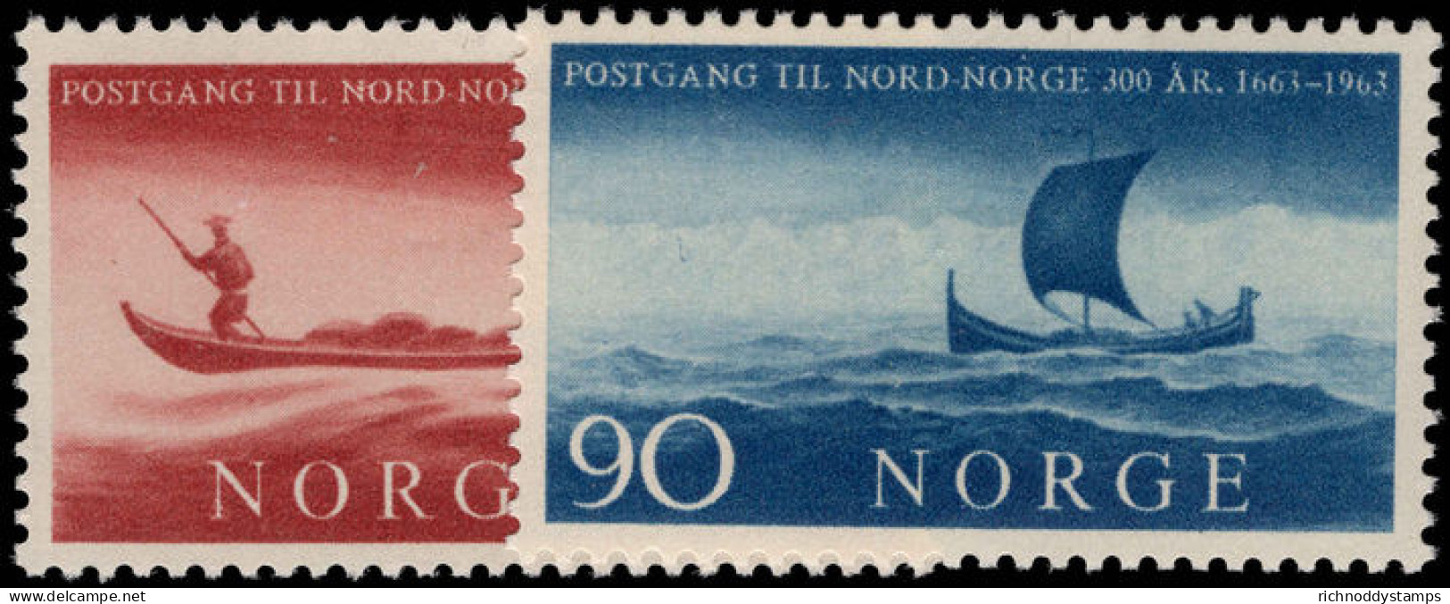 Norway 1963 Southern-Northern Postal Services Unmounted Mint. - Ungebraucht