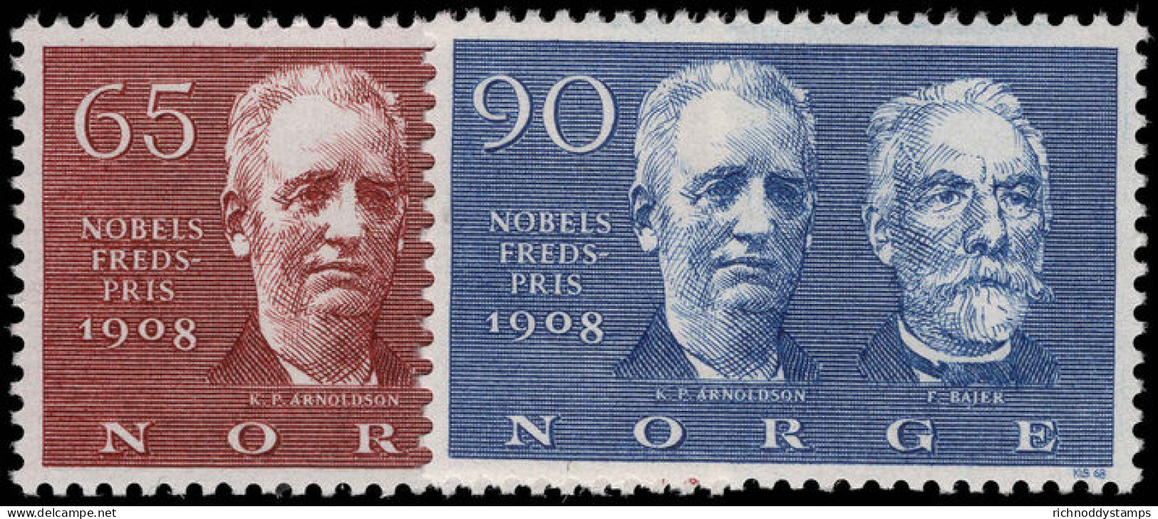 Norway 1968 Nobel Prize Winners Unmounted Mint. - Ungebraucht