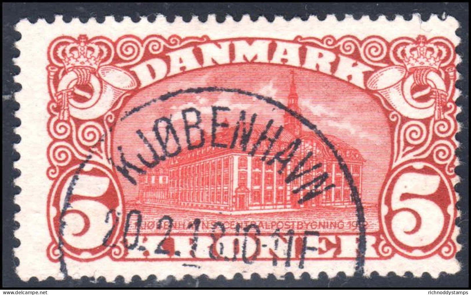 Denmark 1912 5K Post Office Fine Used. - Gebraucht