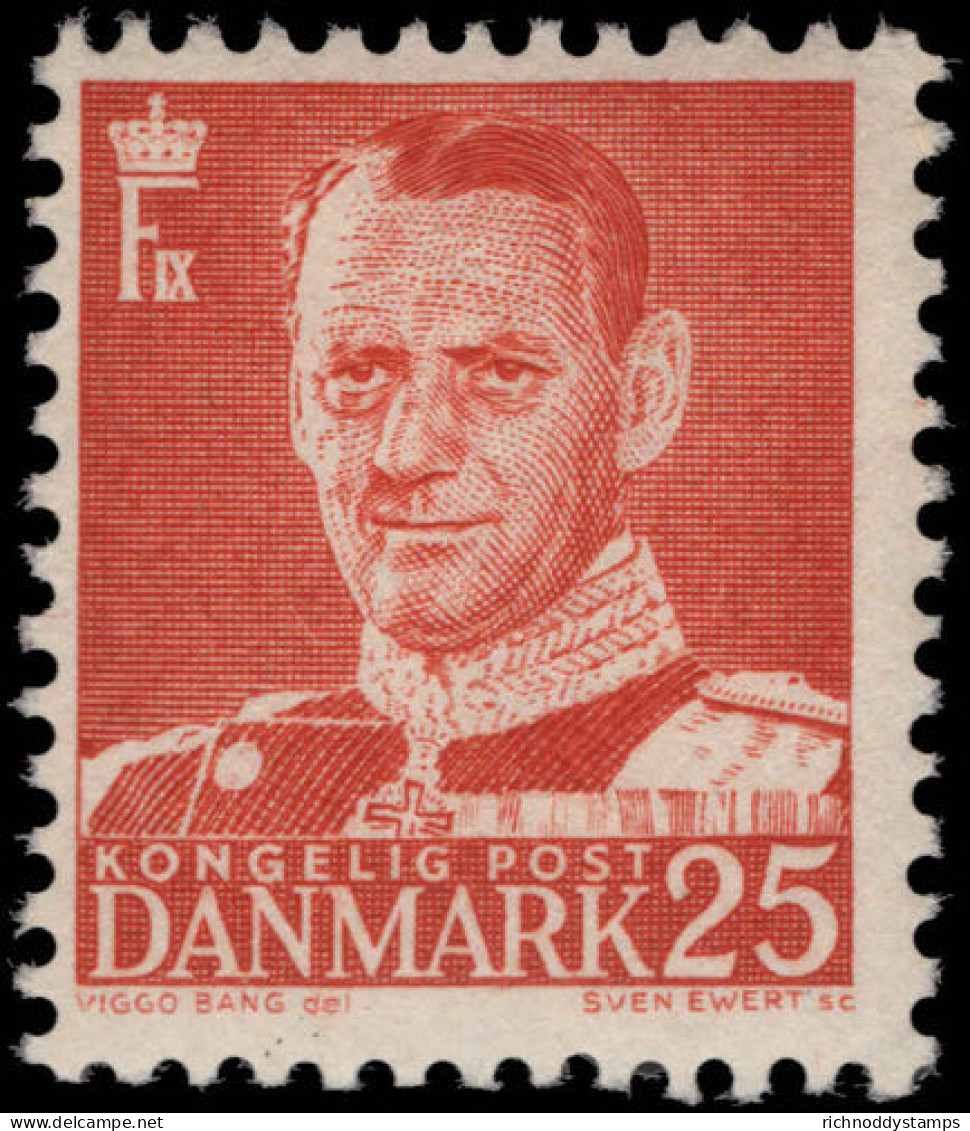 Denmark 1948-55 25&oslash; Red Unmounted Mint. - Nuovi