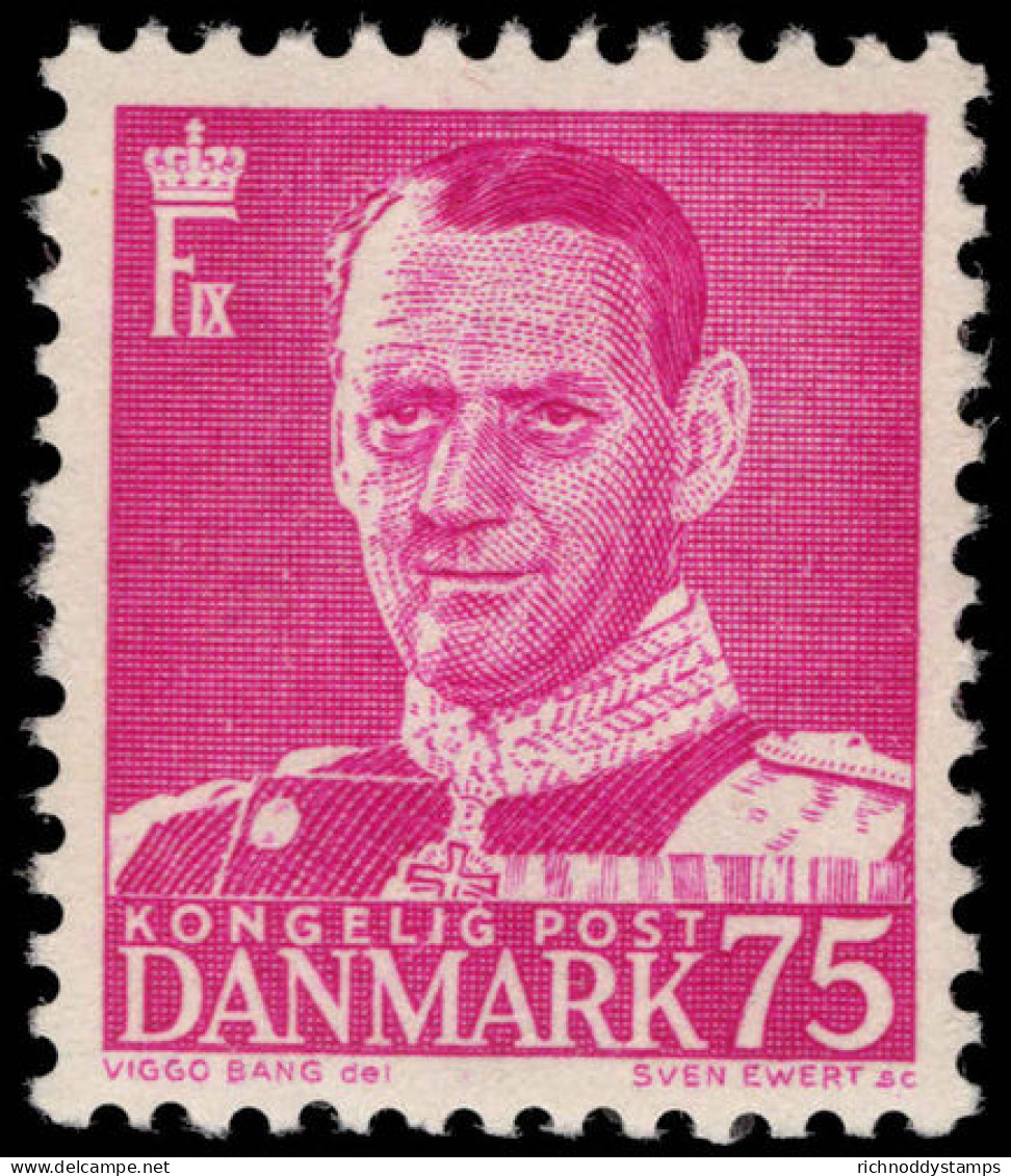 Denmark 1948-55 75&oslash; Bright Purple Unmounted Mint. - Nuevos