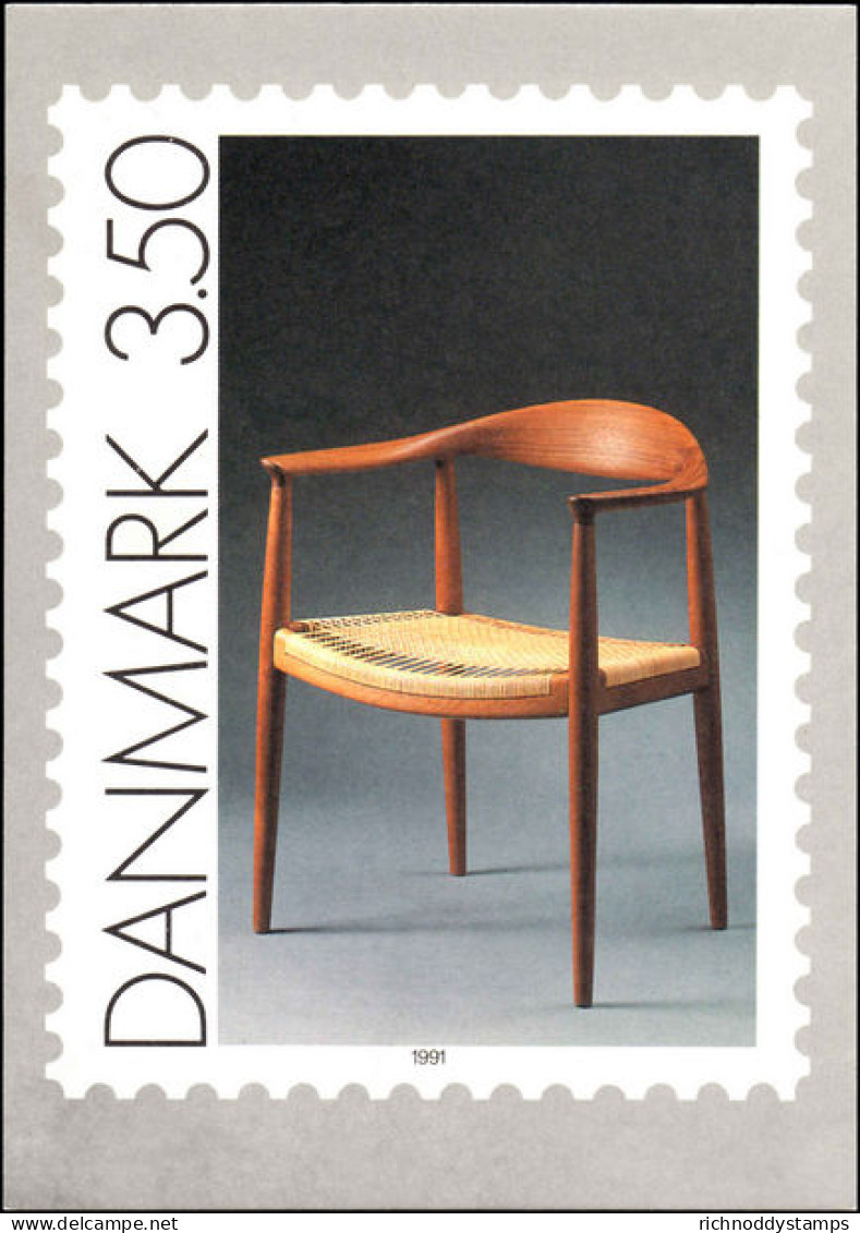 Denmark 1991 Hans Wegner First Day Postal Maxi Card - Brieven En Documenten