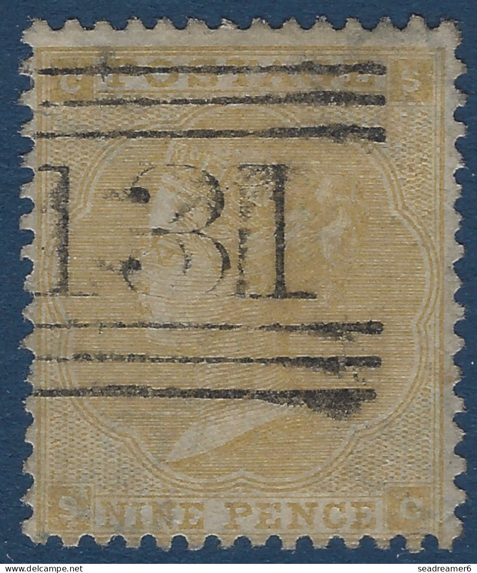 Grande Bretagne N°23 9 Pence Jaune Bistre Oblitéré GC 131 D'EDIMBURGH / ECOSSE SUPERBE - Unused Stamps