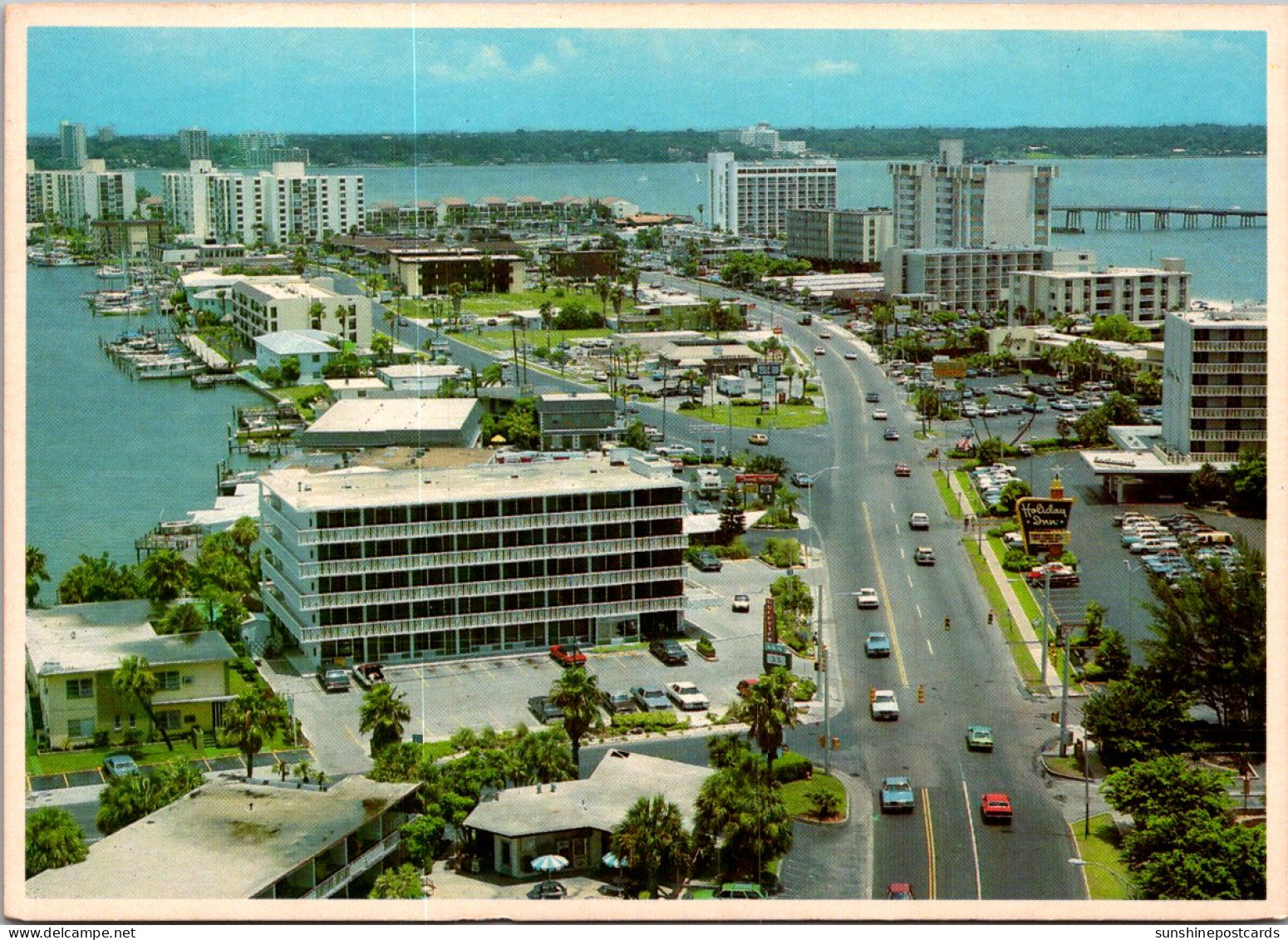 Florida Clearwater Beach Looking South Along Gulfview Boulevard - Clearwater