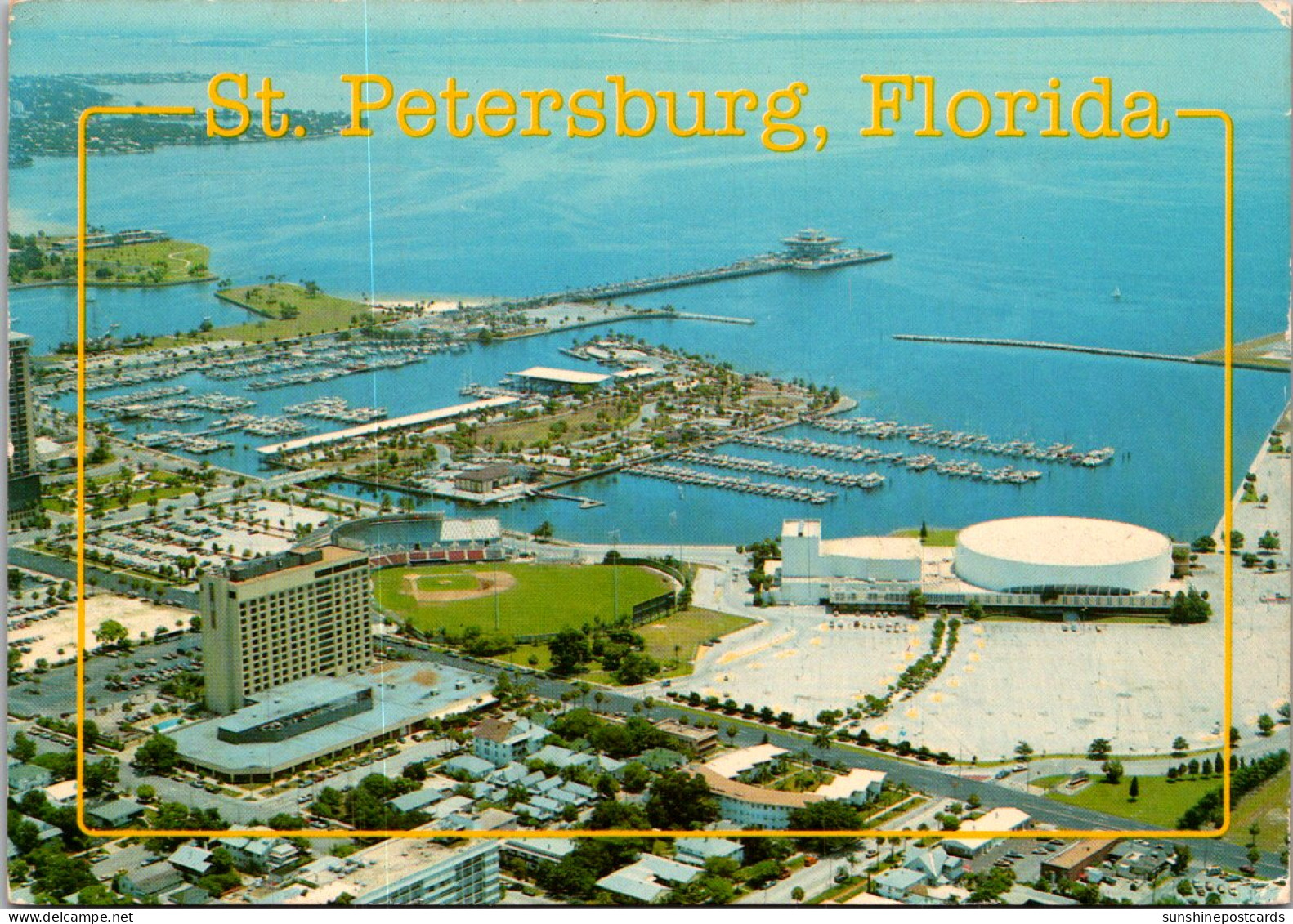 Florida St Petersburg Aerial View Showing Downtown With Marina And Pier - St Petersburg
