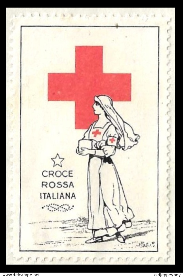 VIGNETTE CROIX ROUGE ERINNOFILO VIGNETTA CINDERELLA CROCE ROSSA ITALIANA INFIRMIERE RED CROSS - Propagande De Guerre