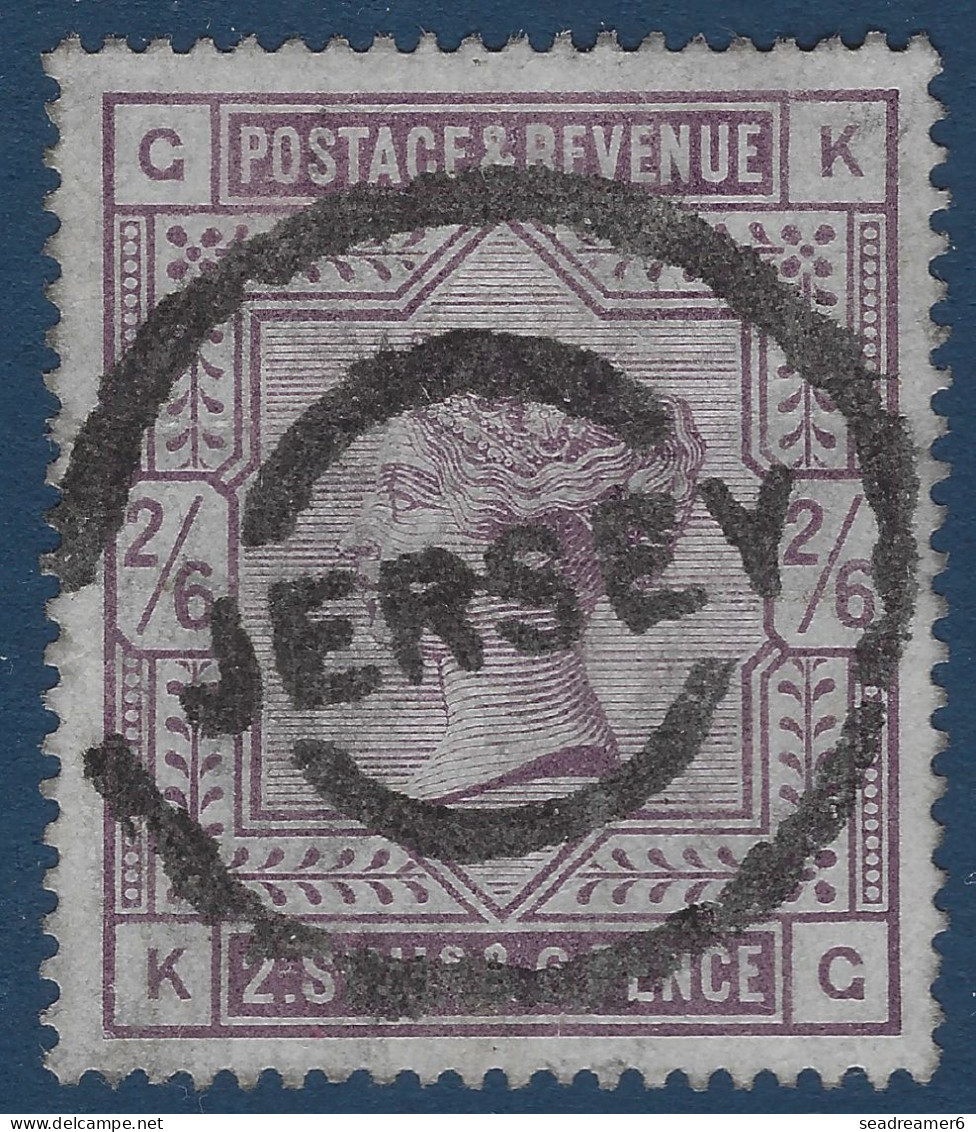 Grande Bretagne N°86 2 Shilling & 6 Pence Violet ( POS GK/KG) Oblitéré Cachet D'annulation De JERSEY RR & SUPERBE - Usati