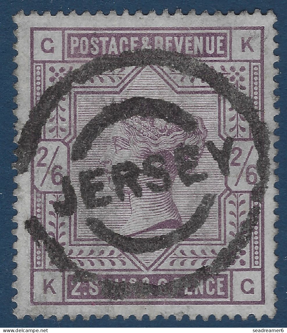 Grande Bretagne N°86 2 Shilling & 6 Pence Violet ( POS GK/KG) Oblitéré Cachet D'annulation De JERSEY RR & SUPERBE - Usados