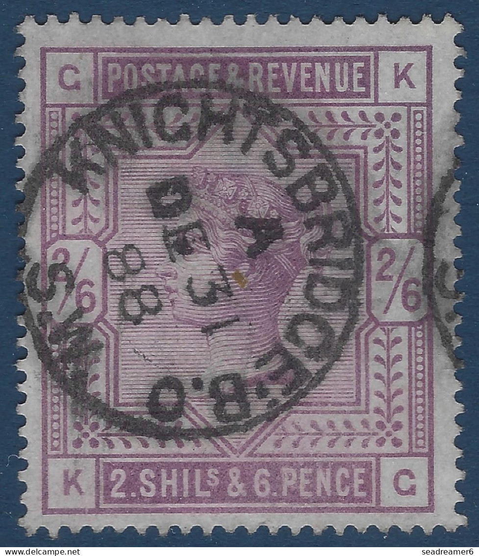 Grande Bretagne N°86 2 Shilling & 6 Pence Violet ( POS GK/KG) Oblitéré Dateur De " NIGHTSBRIDGE " TTB - Used Stamps
