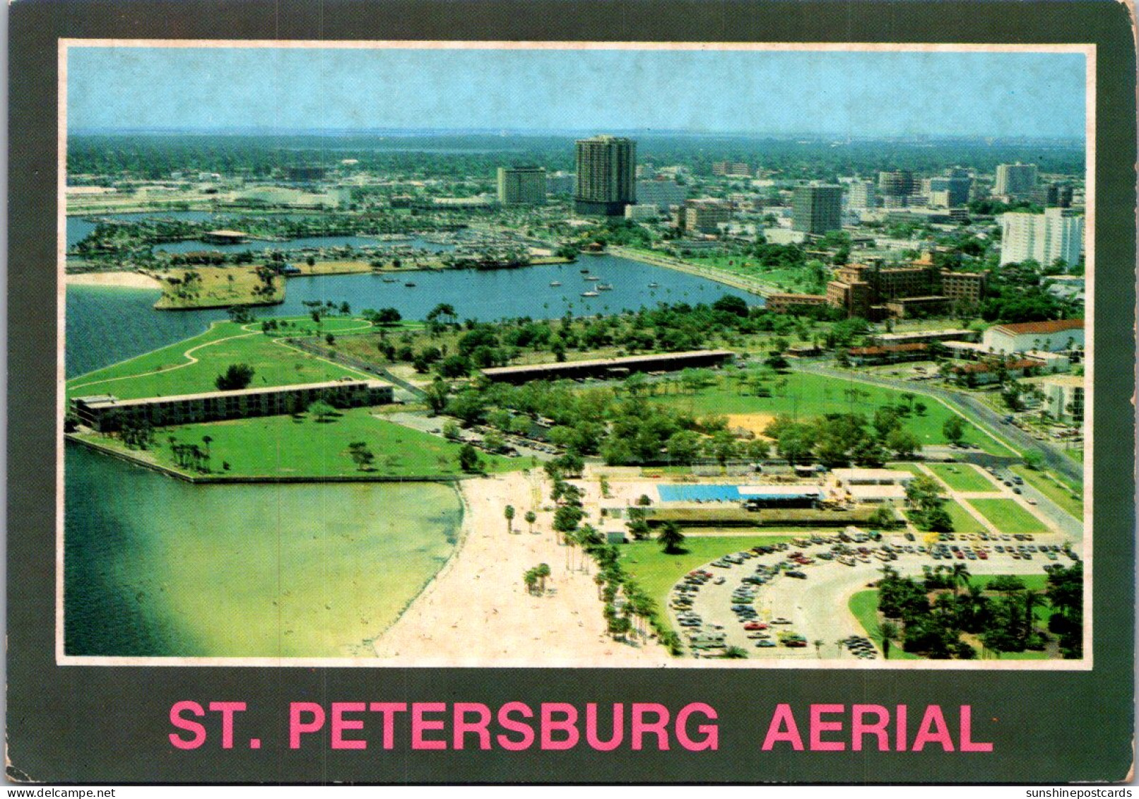 Florida St Petersburg Aerial View Showing The Waterfront Park Along Tampa Bay - St Petersburg