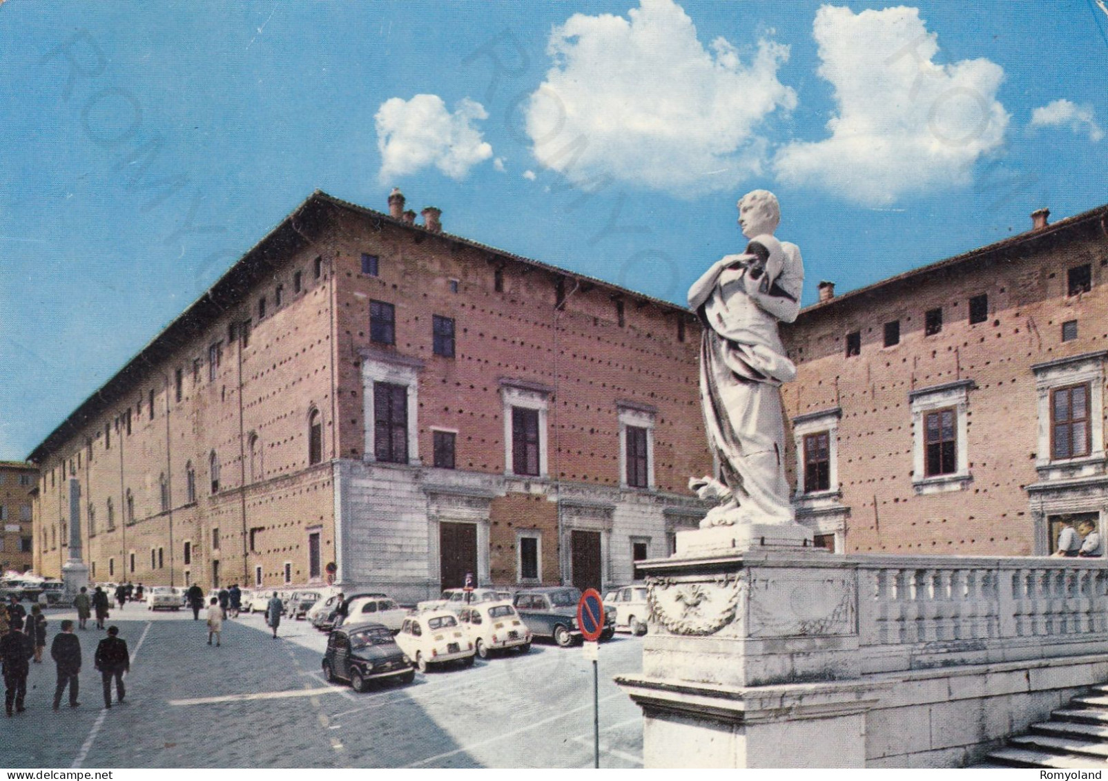 CARTOLINA  URBINO,MARCHE-PIAZZA DUCA FEDERICO-PALAZZO DUCALE-MEMORIA,CULTURA,RELIGIONE,BELLA ITALIA,VIAGGIATA 1978 - Urbino