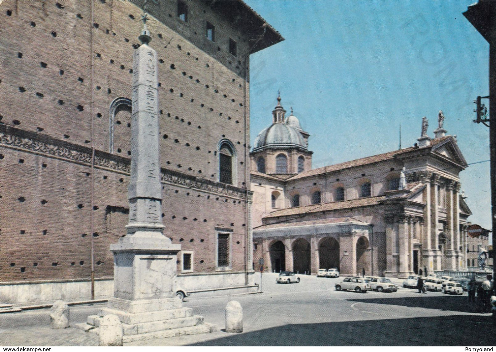 CARTOLINA  URBINO,MARCHE-IL DUOMO E PALAZZO DUCALE-MEMORIA,CULTURA,RELIGIONE,IMPERO ROMANO,BELLA ITALIA,NON VIAGGIATA - Urbino