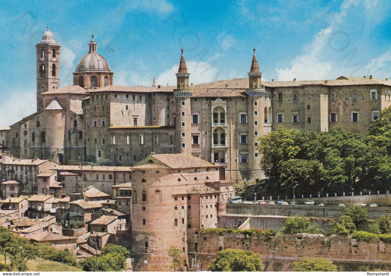 CARTOLINA  URBINO,MARCHE-PALAZZO DUCALE E PANORAMA-STORIA,CULTURA,MEMORIA,RELIGIONE,BELLA ITALIA,VIAGGIATA 1978 - Urbino
