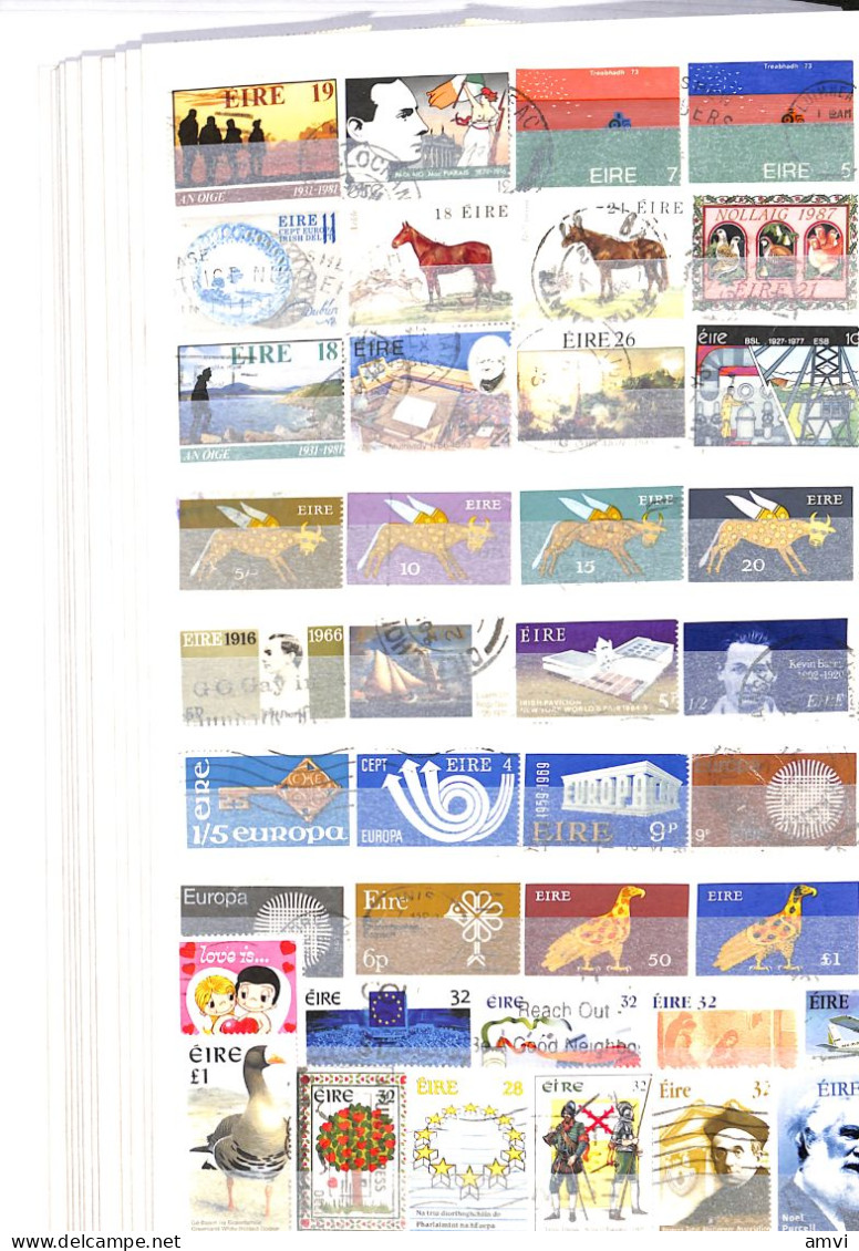 23-0611 Sam Collection De Plus De 160 Timbres Irlande Sans Album - Collezioni & Lotti