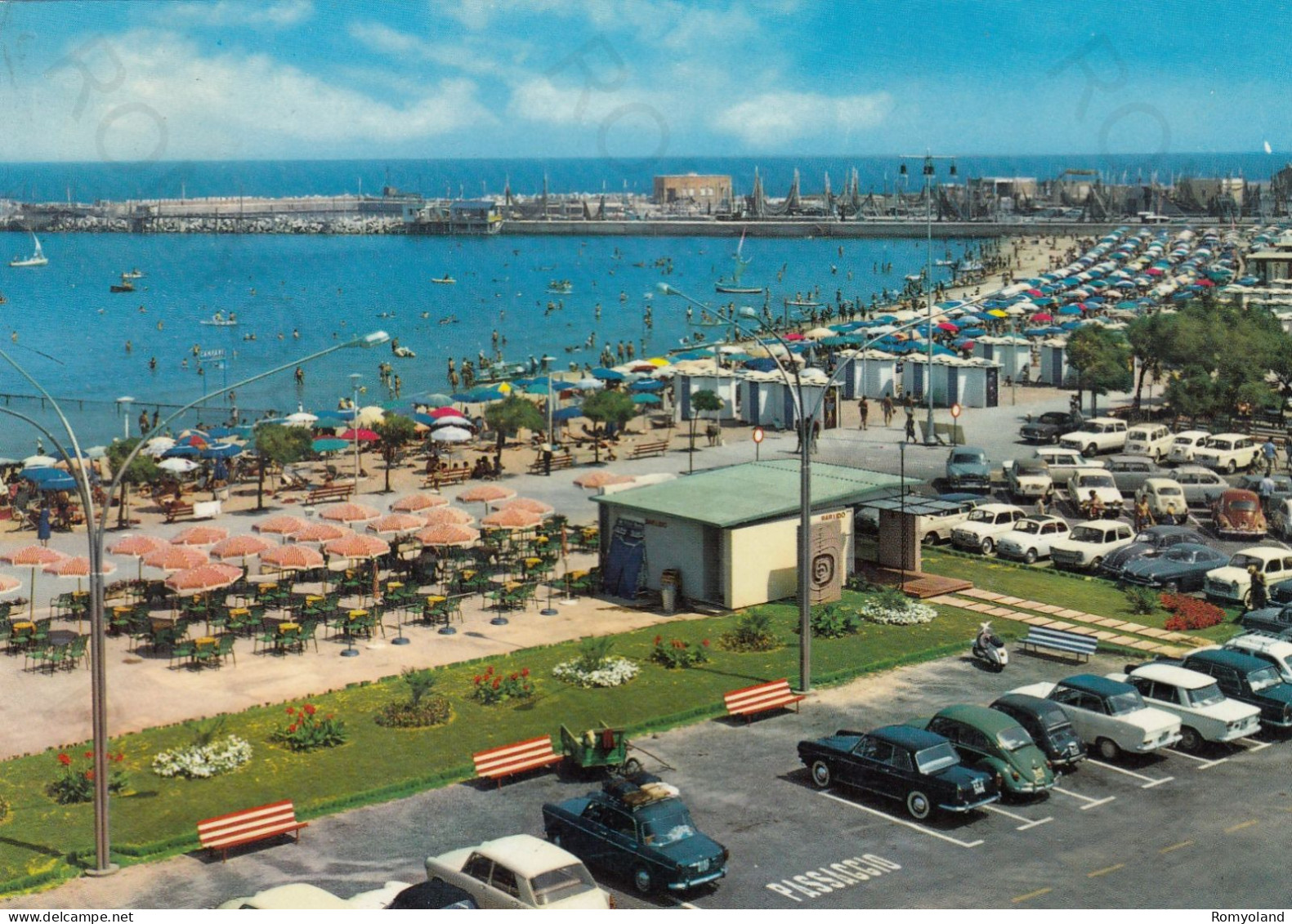 CARTOLINA  FANO,MARCHE-RIVIERA ADRIATICA-LA SPIAGGIA-MARE,SOLE,ESTATE,VACANZA,BARCHE A VELA,BELLA ITALIA,VIAGGIATA 1969 - Fano