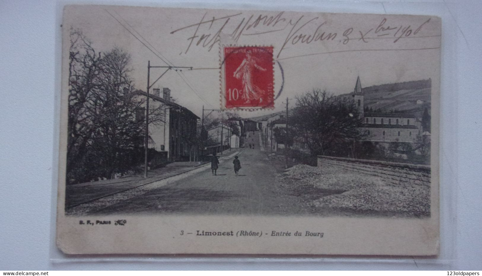69 LIMONEST ENTREE DU BOURG  1906 - Limonest