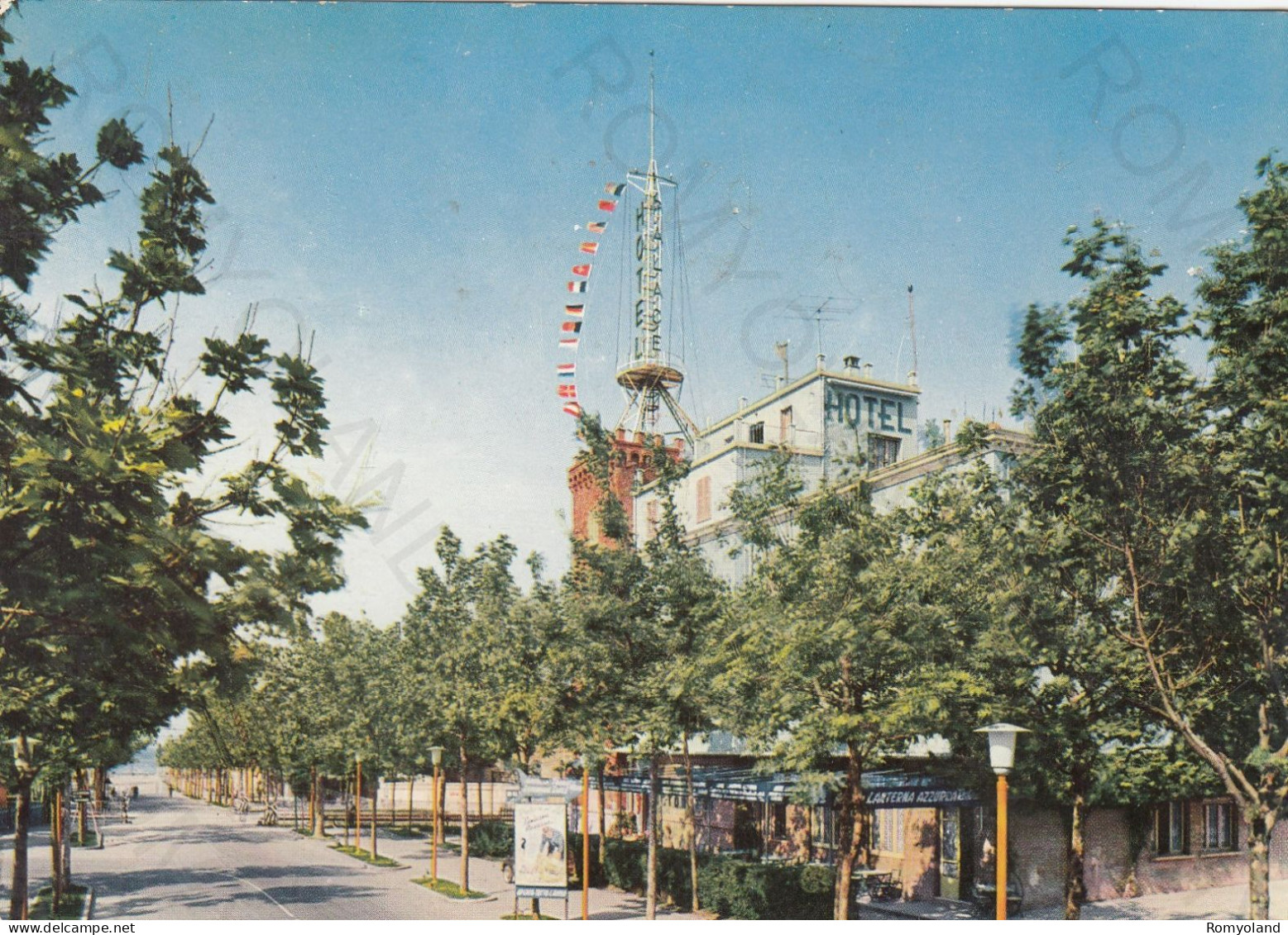 CARTOLINA  FANO,MARCHE-PALACE HOTEL-RISTORANTE "LANTERNA AZZURRA"-STORIA,MEMORIA,RELIGIONE,BELLA ITALIA,NON VIAGGIATA - Fano